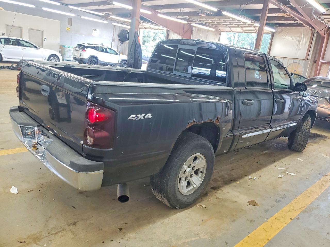 2008 Dodge Dakota Quad Laramie Black vin: 1D7HW58N68S602602
