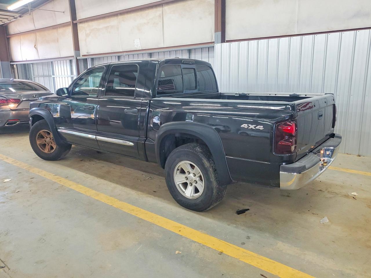 2008 Dodge Dakota Quad Laramie Black vin: 1D7HW58N68S602602