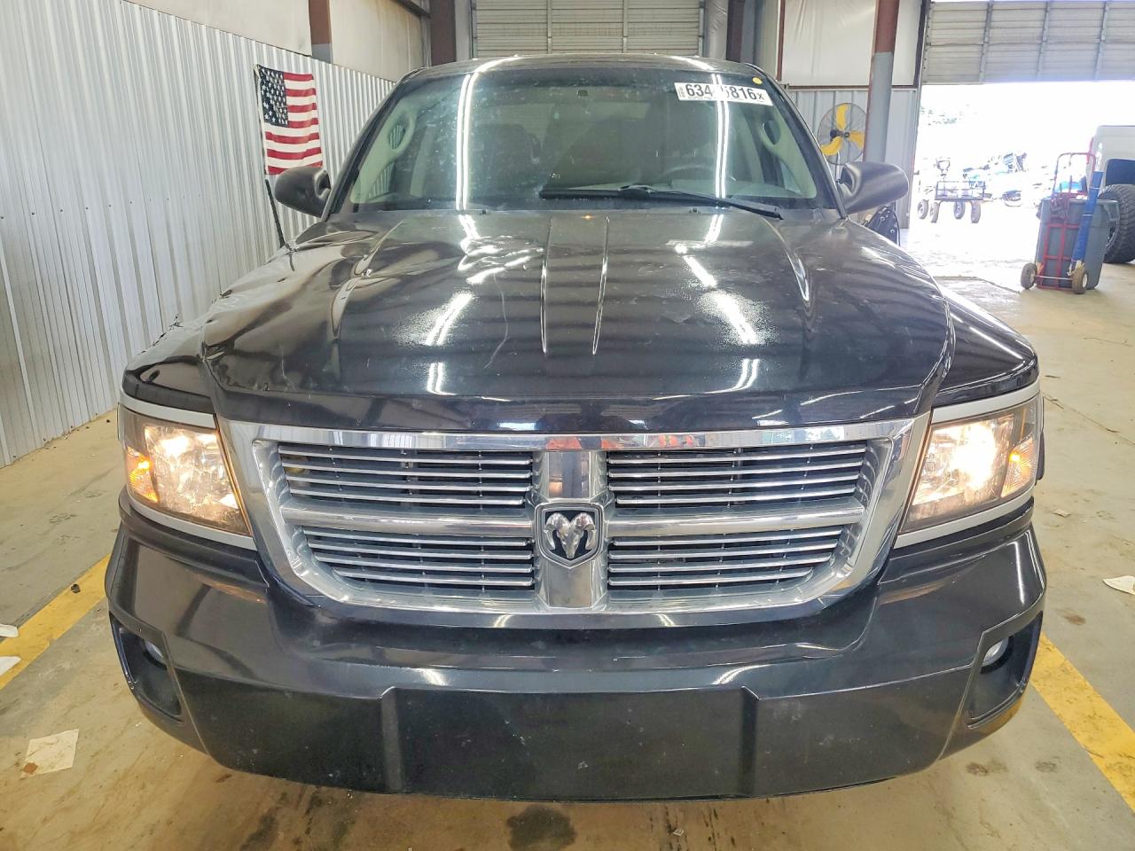 2008 Dodge Dakota Quad Laramie Black vin: 1D7HW58N68S602602