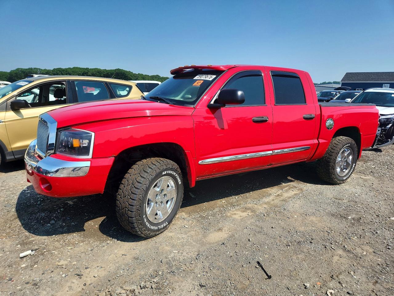 2005 Dodge Dakota Quad Laramie Red vin: 1D7HW58N85S152284