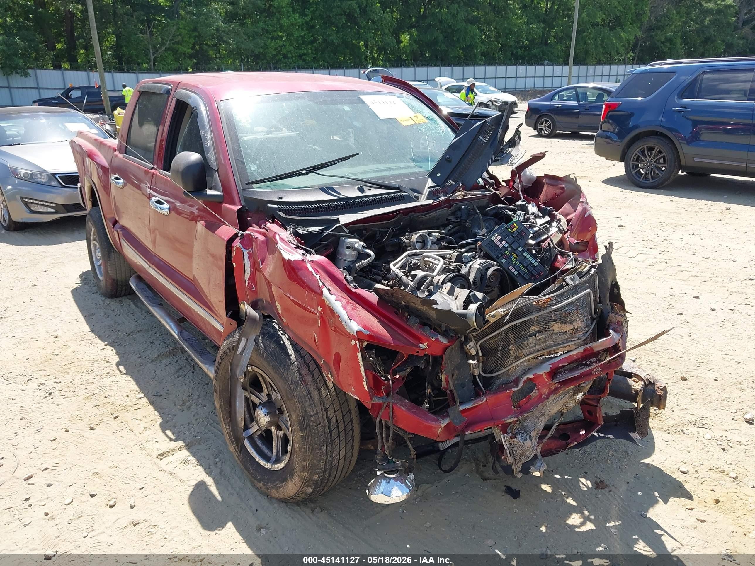 2006 Dodge Dakota Laramie Красный vin: 1D7HW58N86S645819