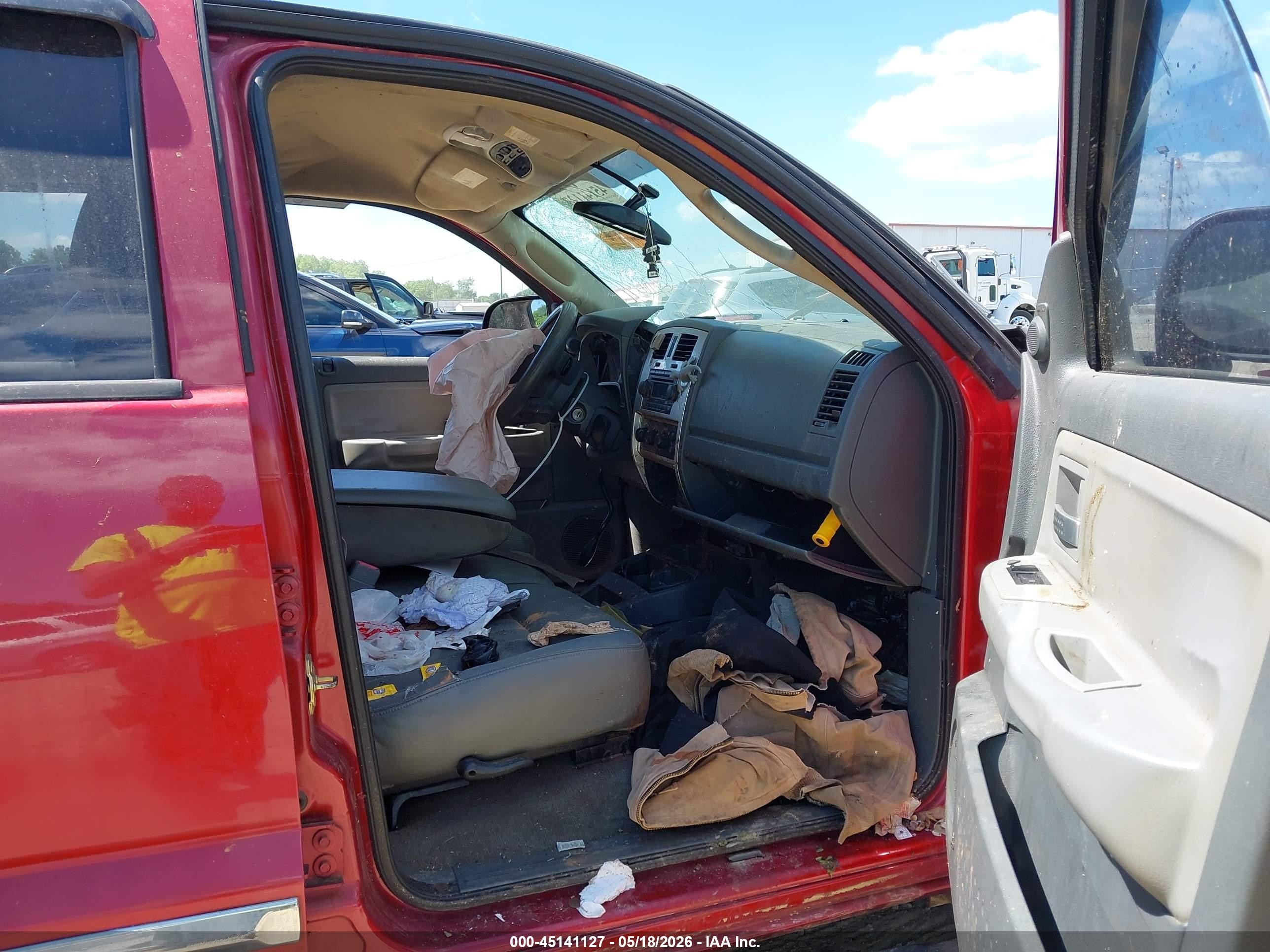 2006 Dodge Dakota Laramie Красный vin: 1D7HW58N86S645819