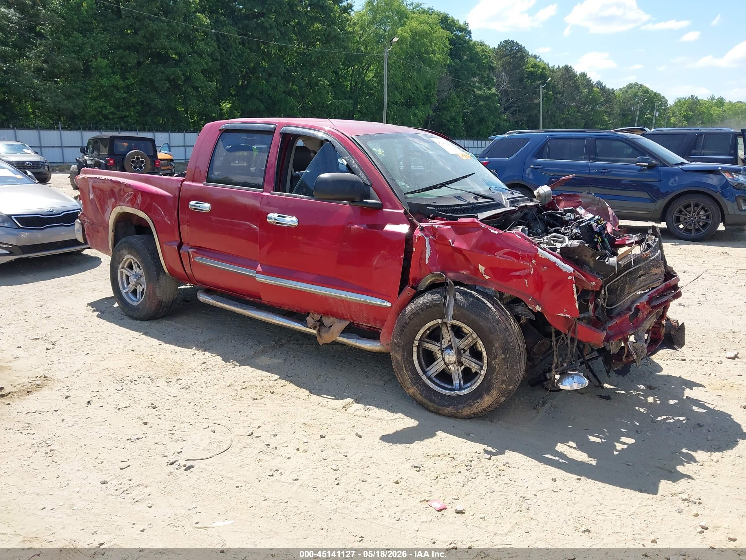 2006 Dodge Dakota Laramie Red vin: 1D7HW58N86S645819
