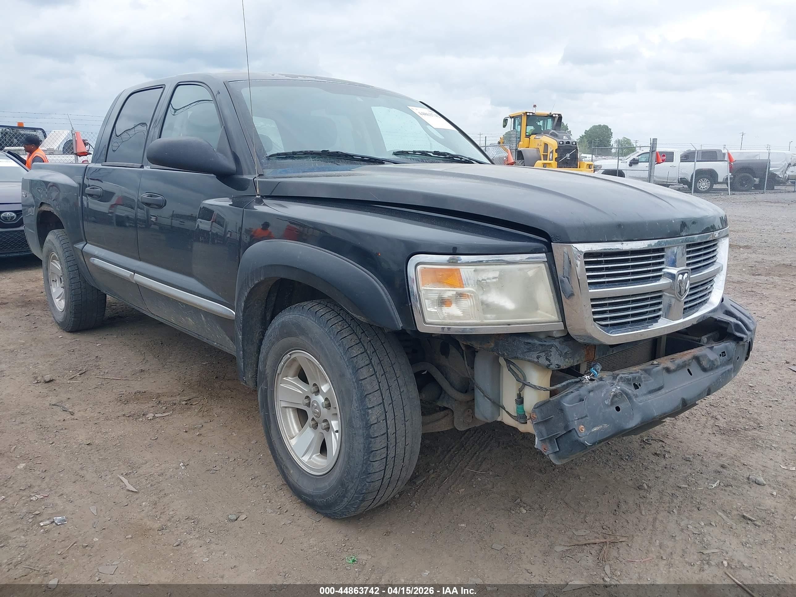 2008 Dodge Dakota Laramie Black vin: 1D7HW58N88S602682