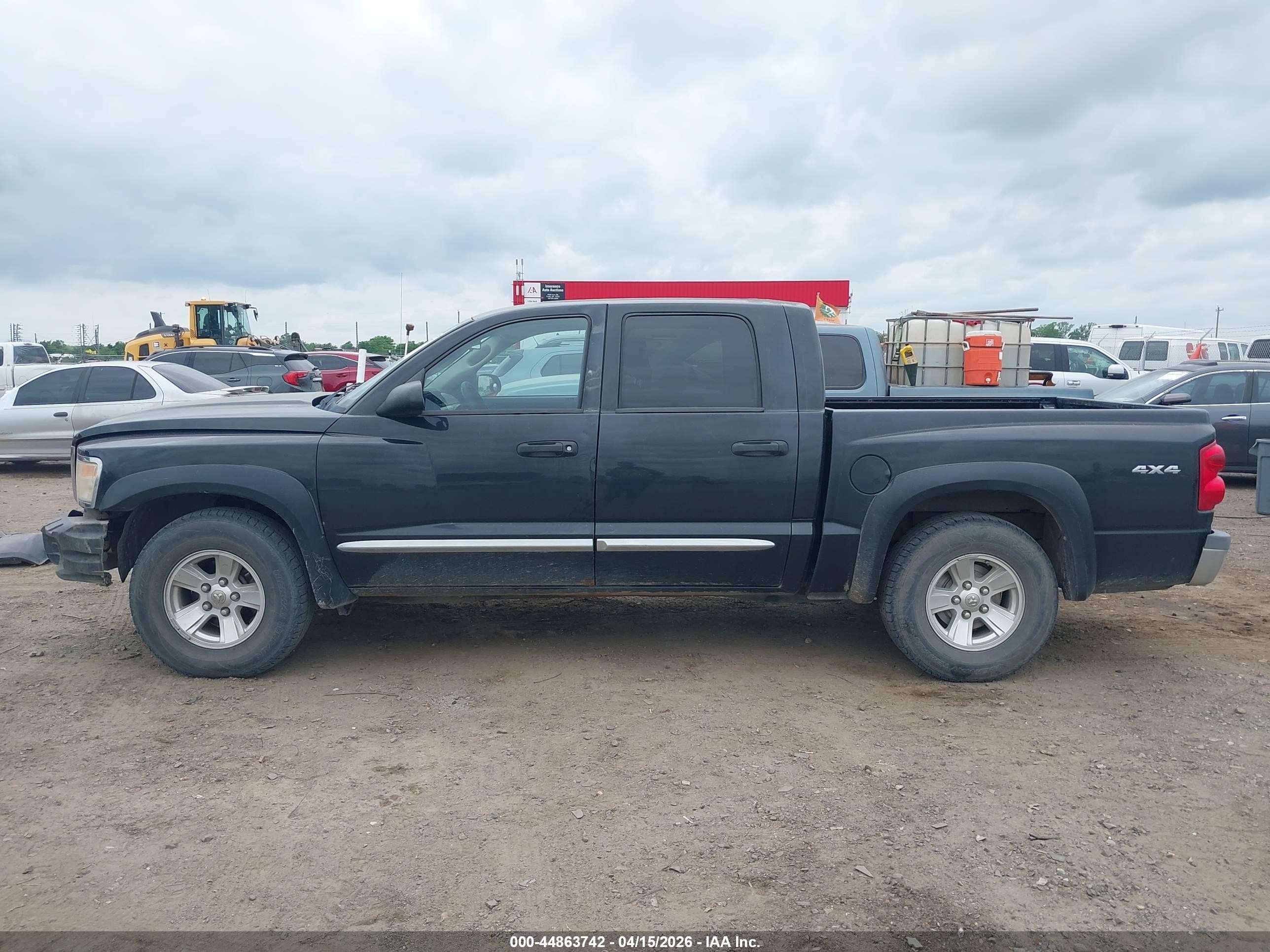 2008 Dodge Dakota Laramie Черный vin: 1D7HW58N88S602682