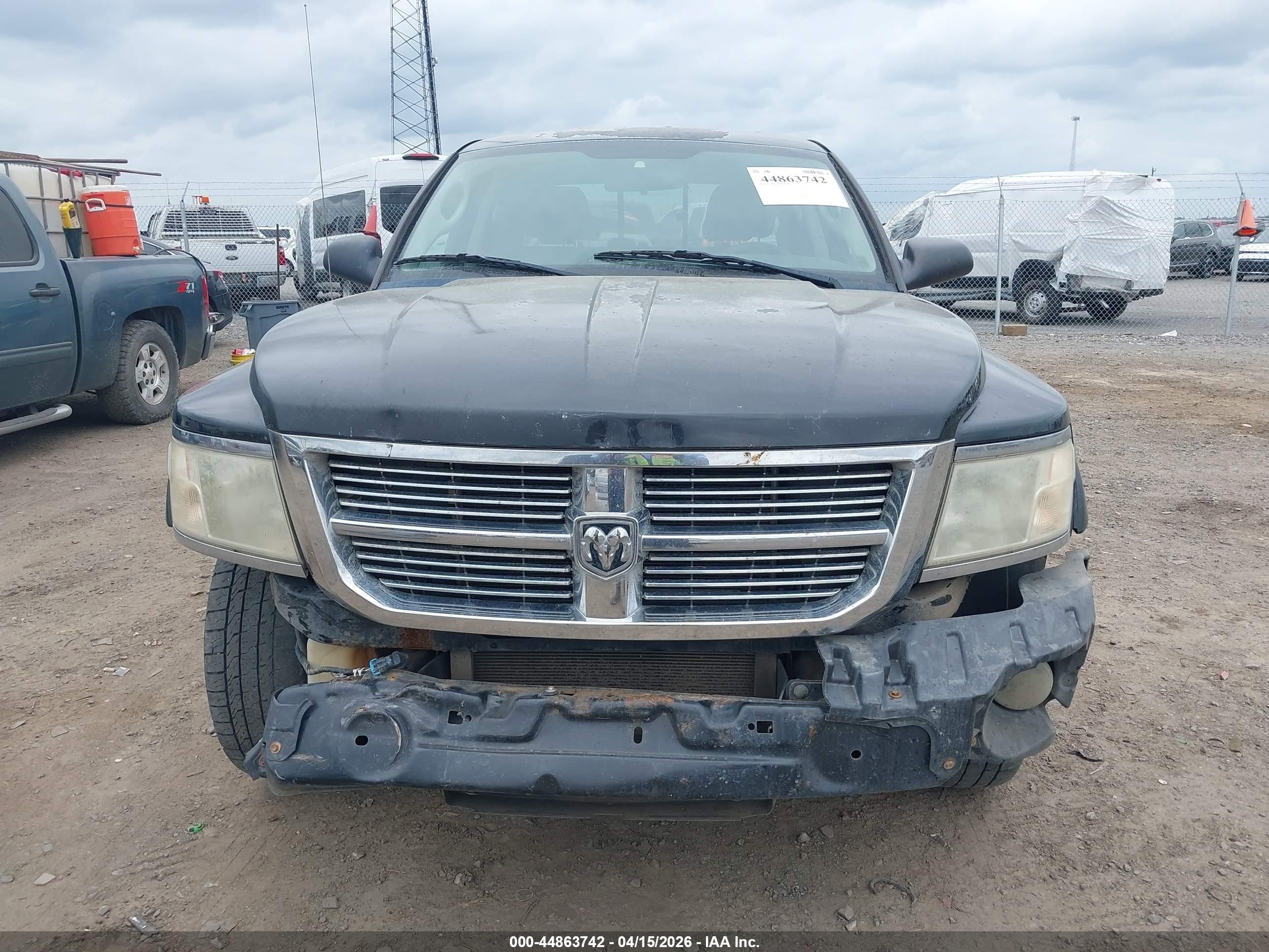 2008 Dodge Dakota Laramie Черный vin: 1D7HW58N88S602682