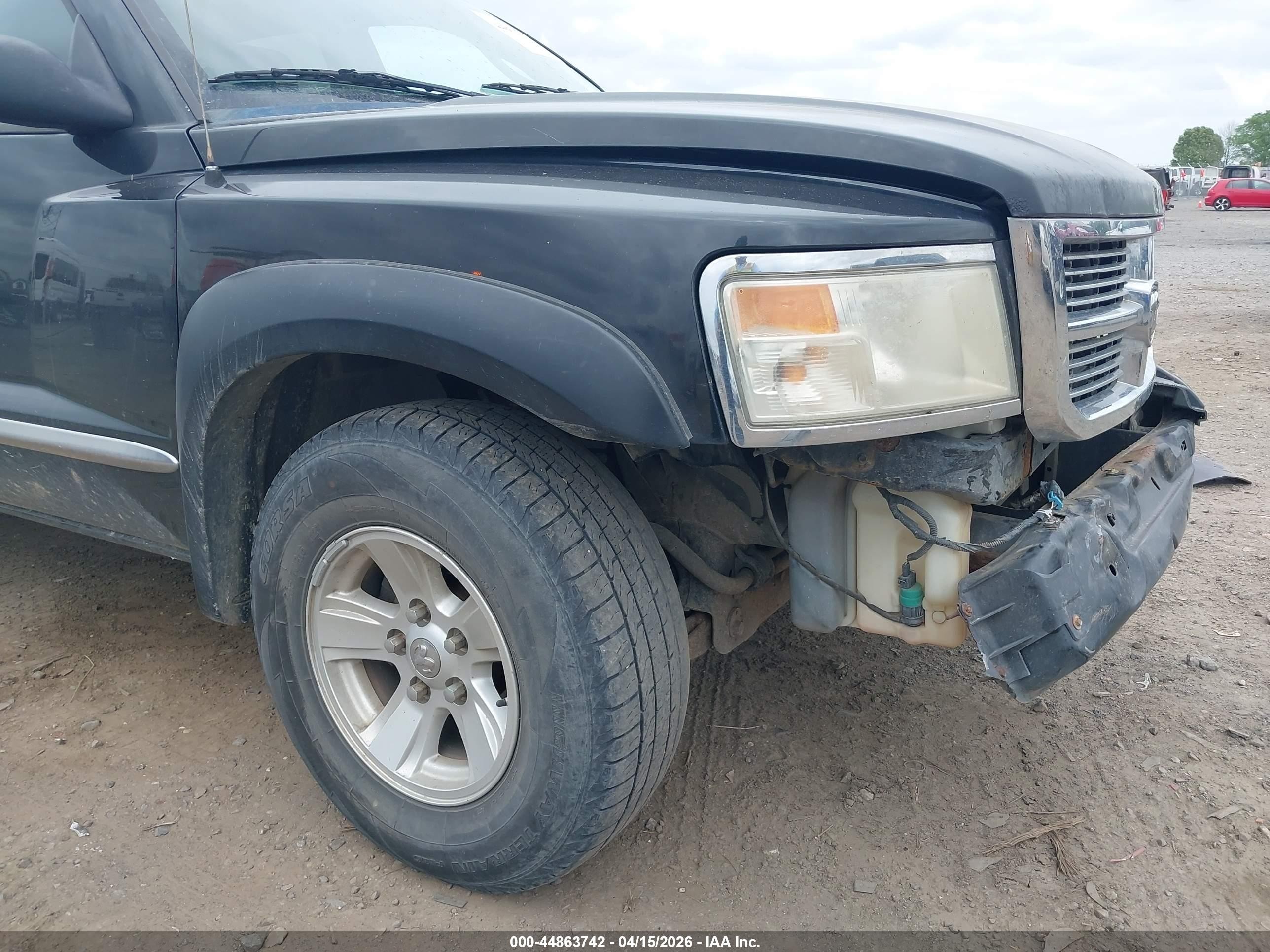 2008 Dodge Dakota Laramie Черный vin: 1D7HW58N88S602682