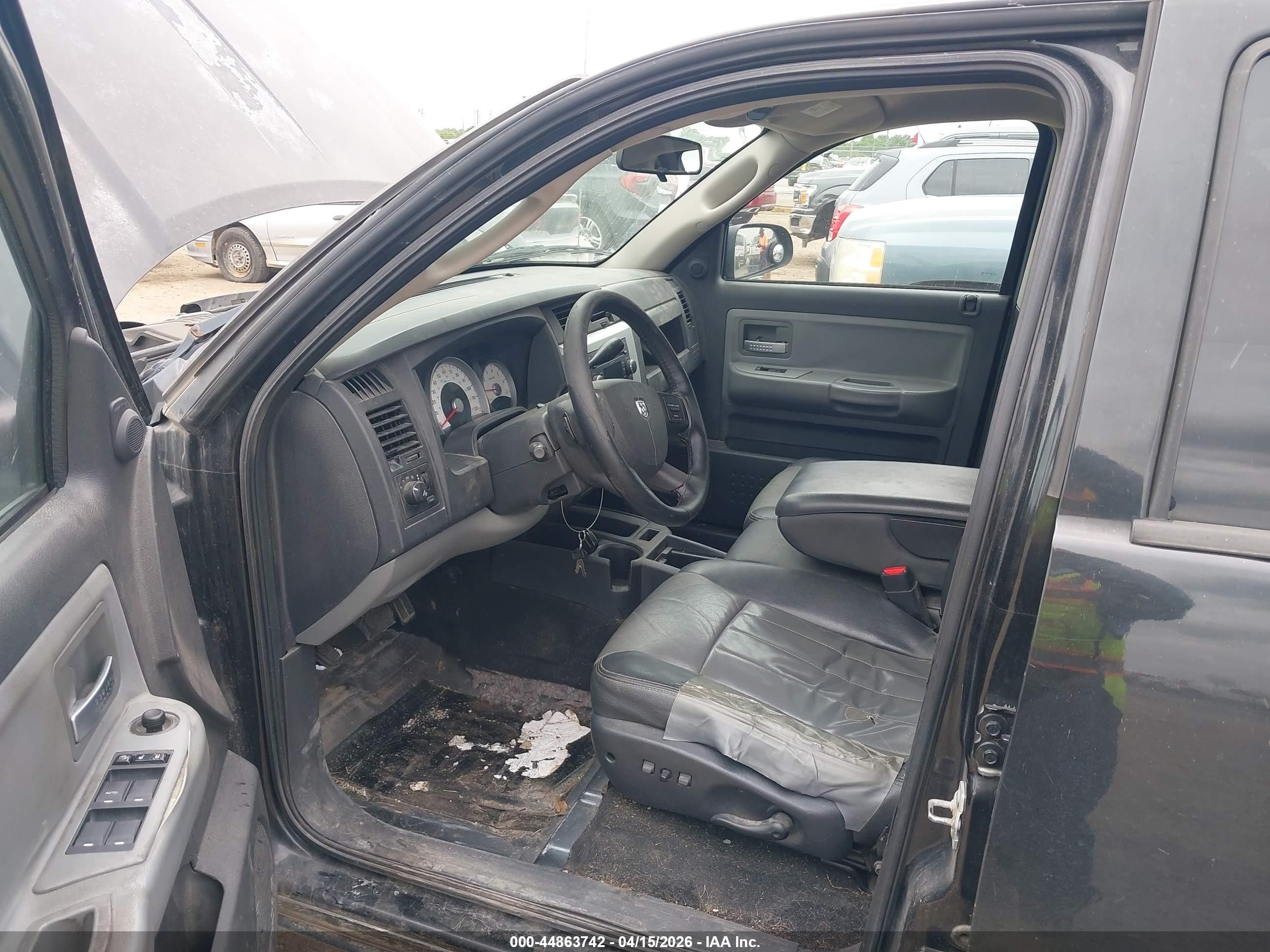 2008 Dodge Dakota Laramie Черный vin: 1D7HW58N88S602682
