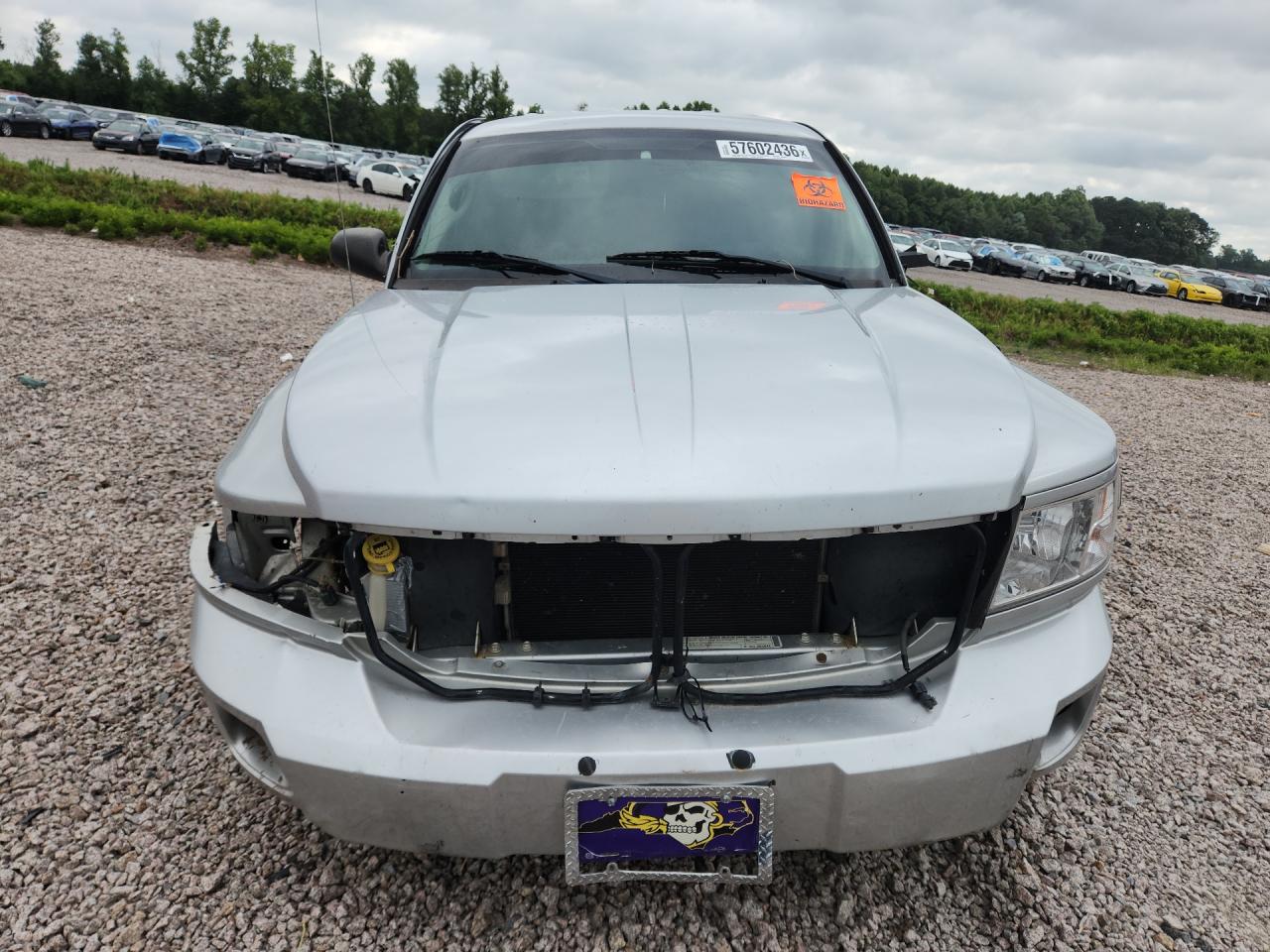 2008 Dodge Dakota Quad Laramie Silver vin: 1D7HW58NX8S602375