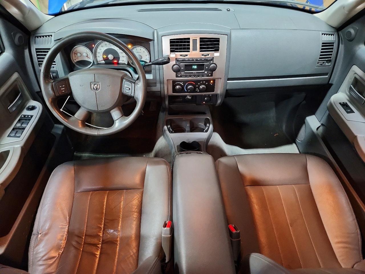 2007 Dodge Dakota Quad Laramie Синий vin: 1D7HW58P27S267435