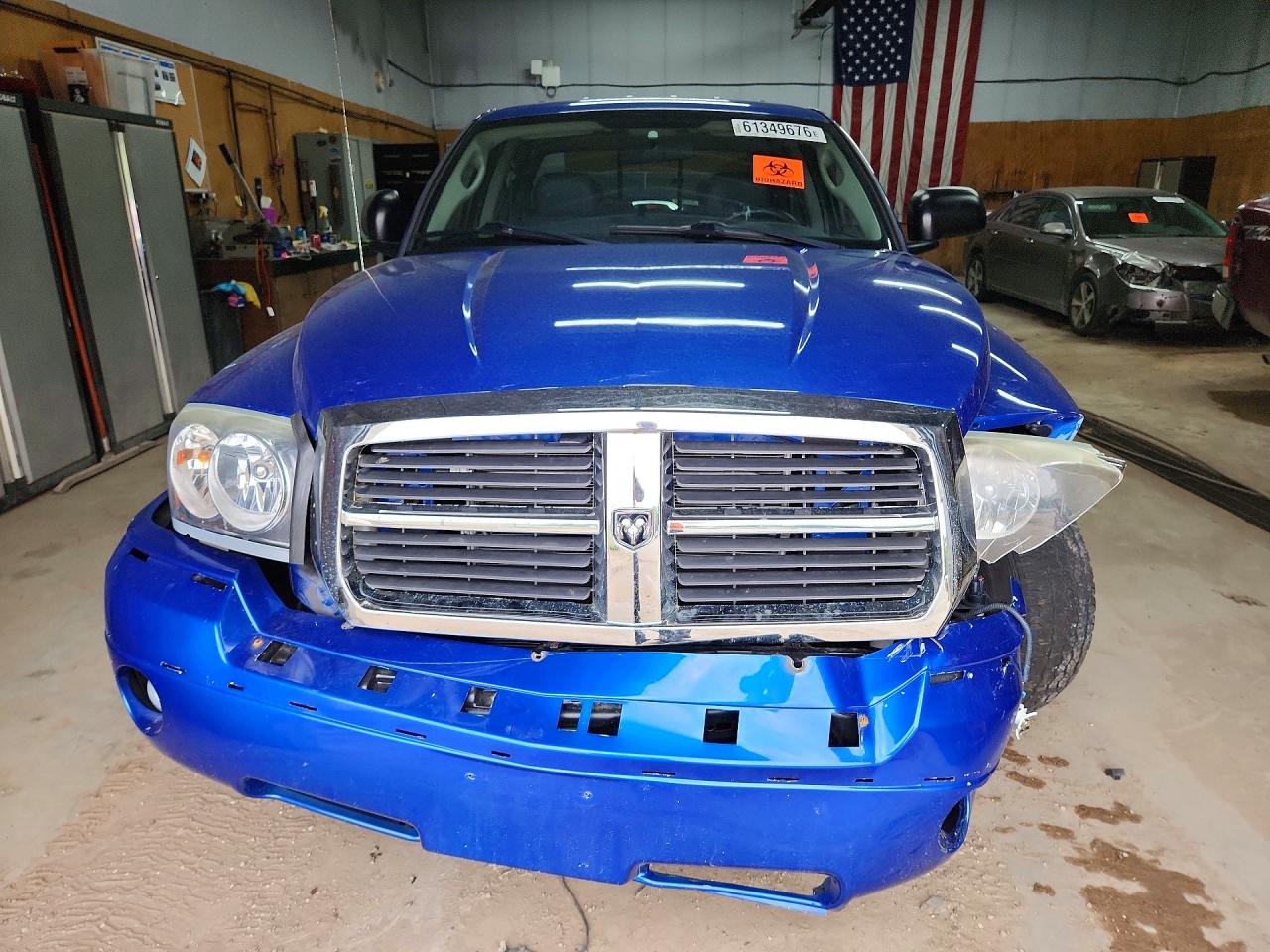 2007 Dodge Dakota Quad Laramie Синий vin: 1D7HW58P27S267435