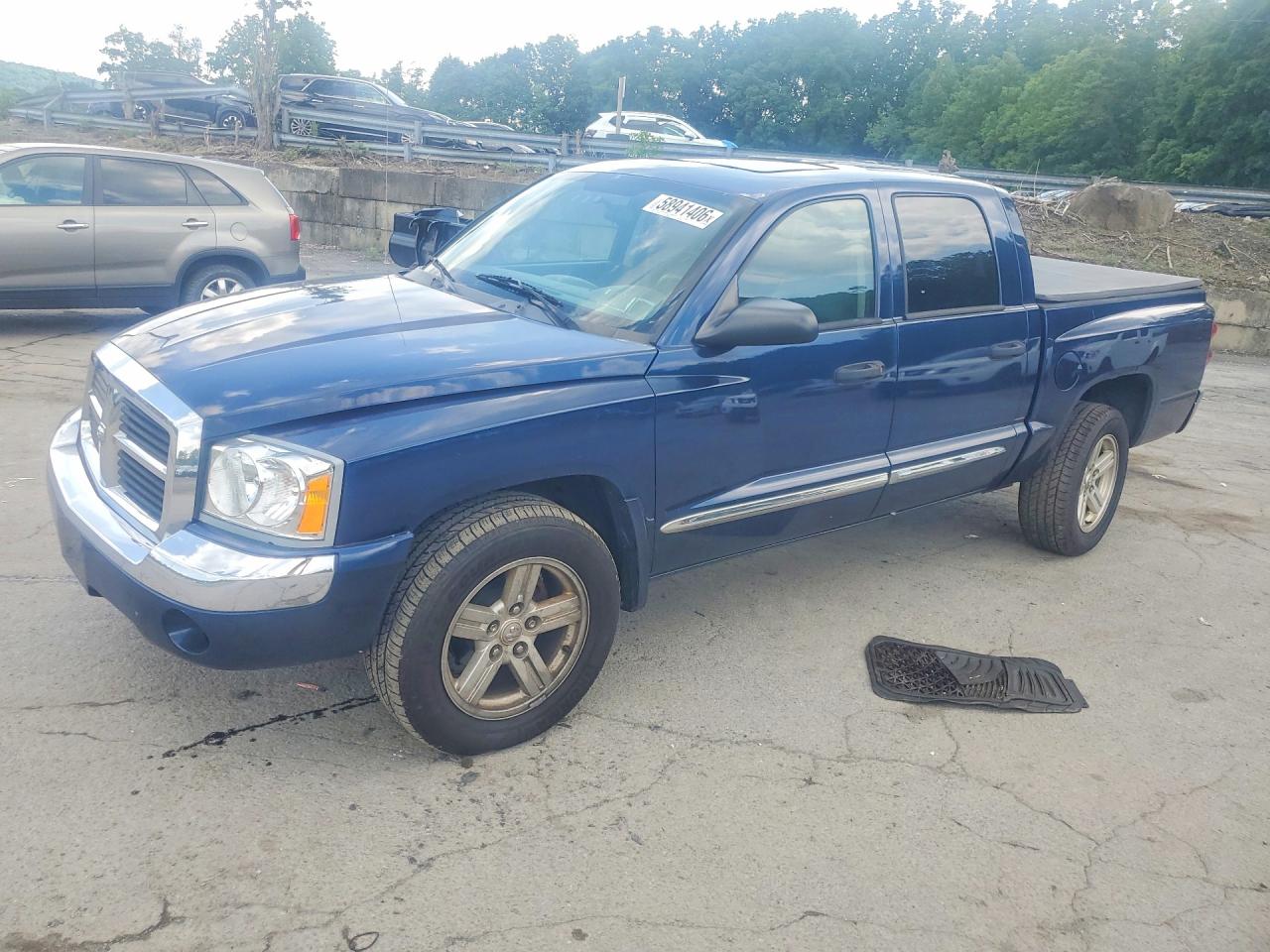 2007 Dodge Dakota Quad Laramie Blue vin: 1D7HW58PX7S185632