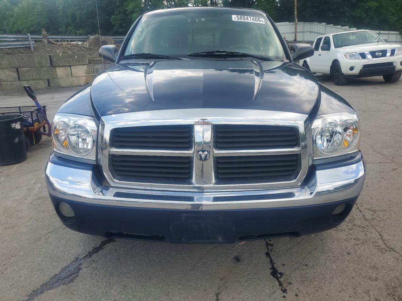 2007 Dodge Dakota Quad Laramie Blue vin: 1D7HW58PX7S185632