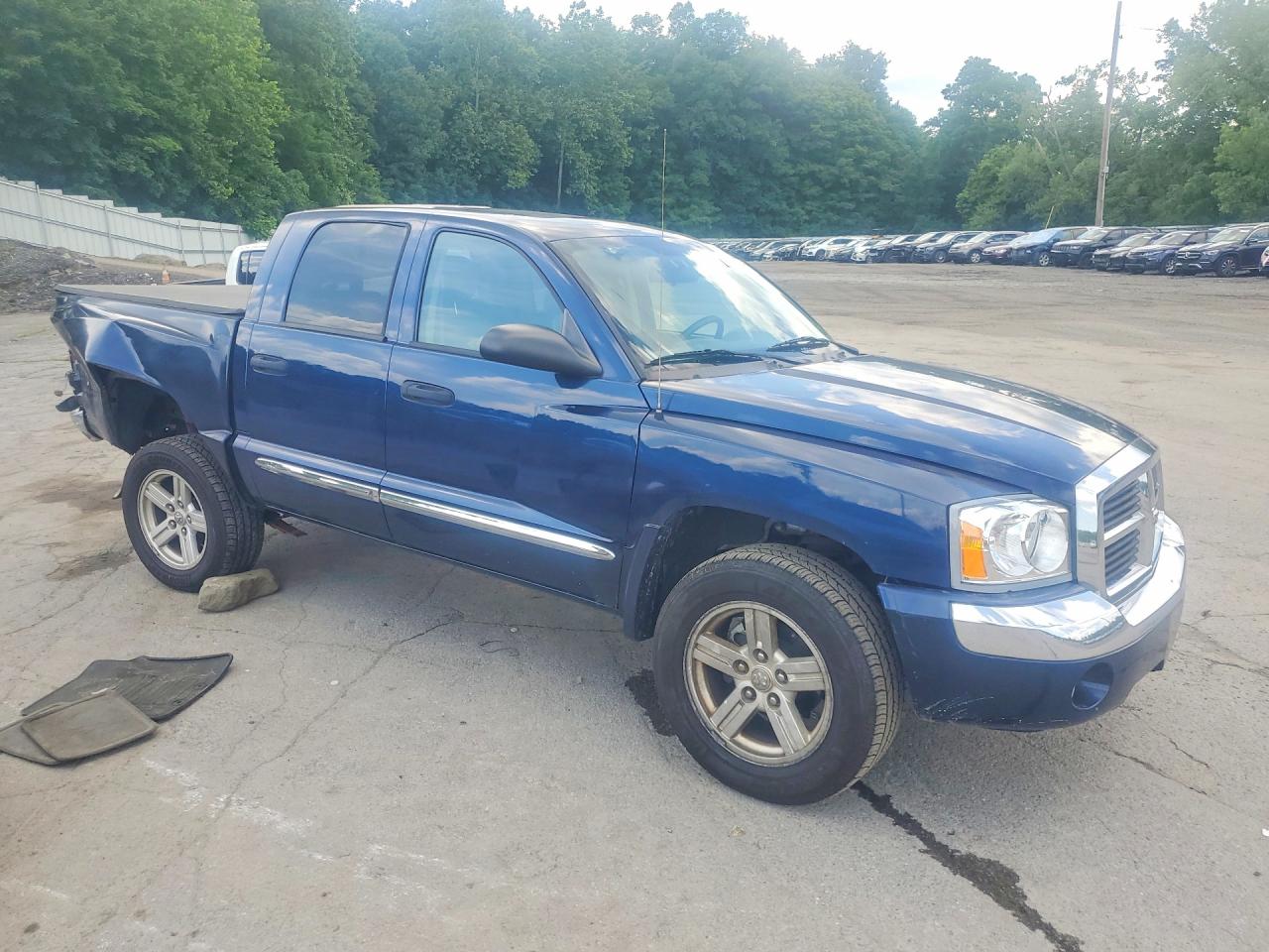 2007 Dodge Dakota Quad Laramie Blue vin: 1D7HW58PX7S185632