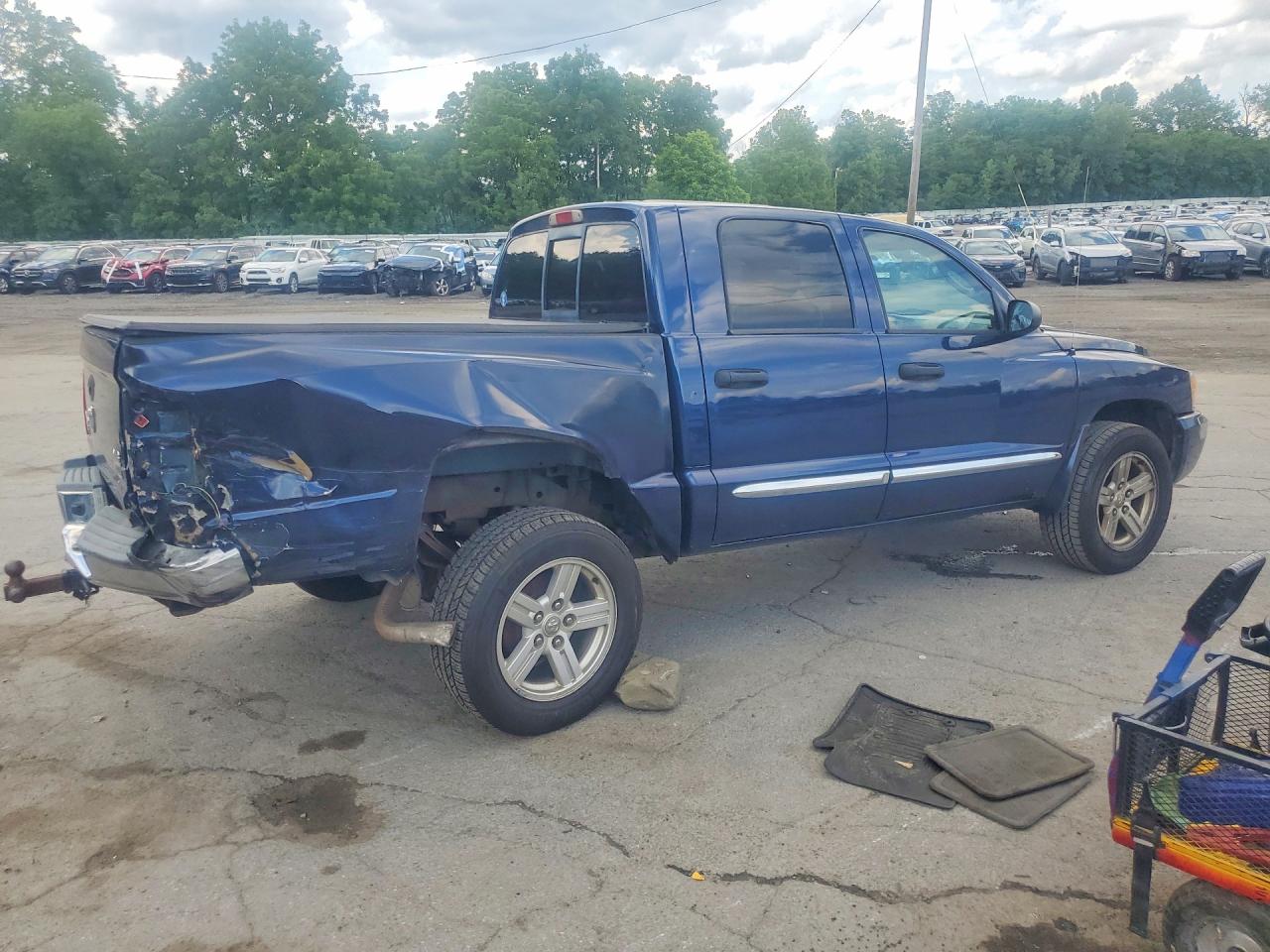 2007 Dodge Dakota Quad Laramie Blue vin: 1D7HW58PX7S185632