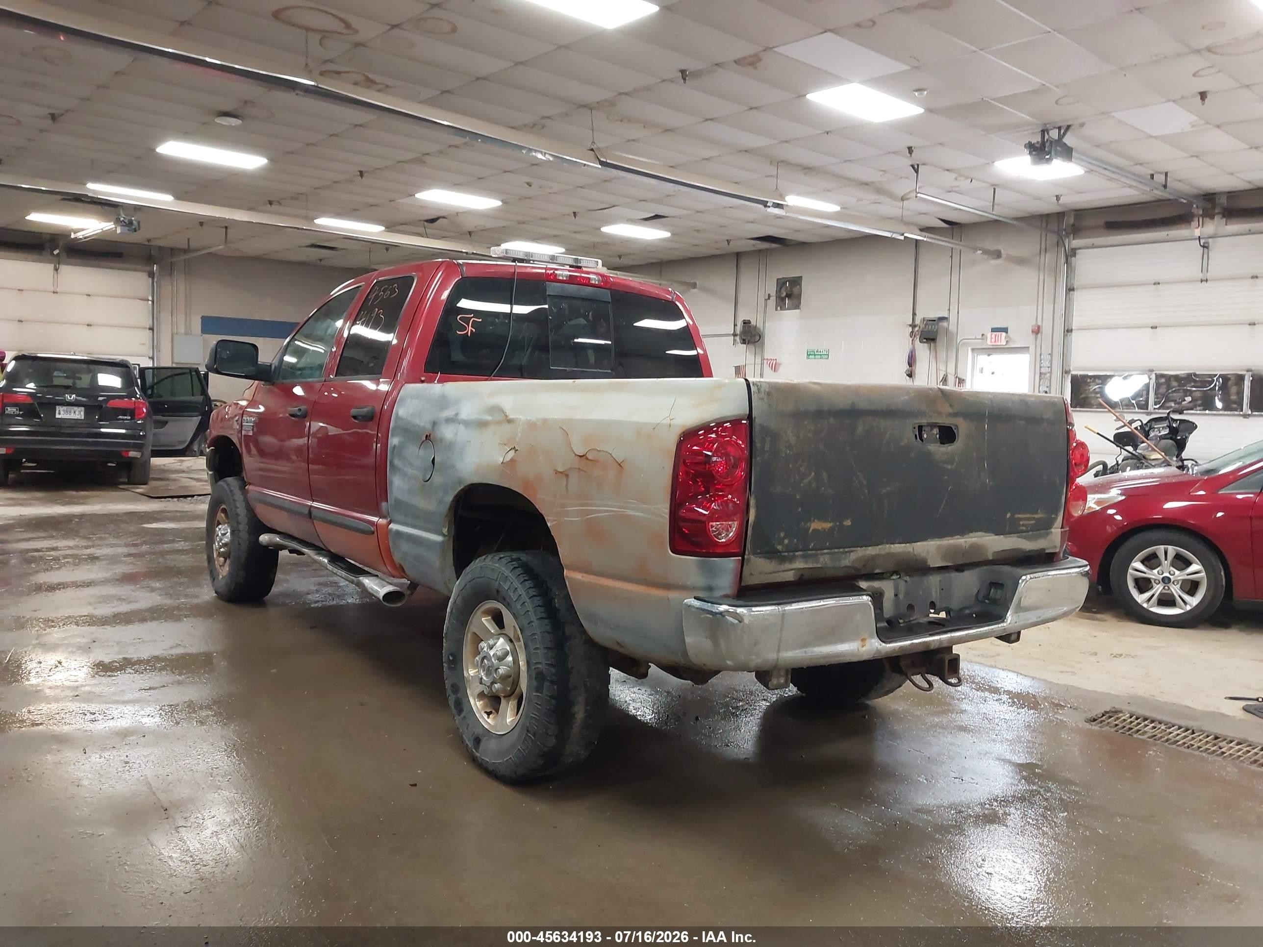 2007 Dodge Ram 2500 Slt/trx4 Off Road/sport/power Wagon Red vin: 1D7KS28A37J607094