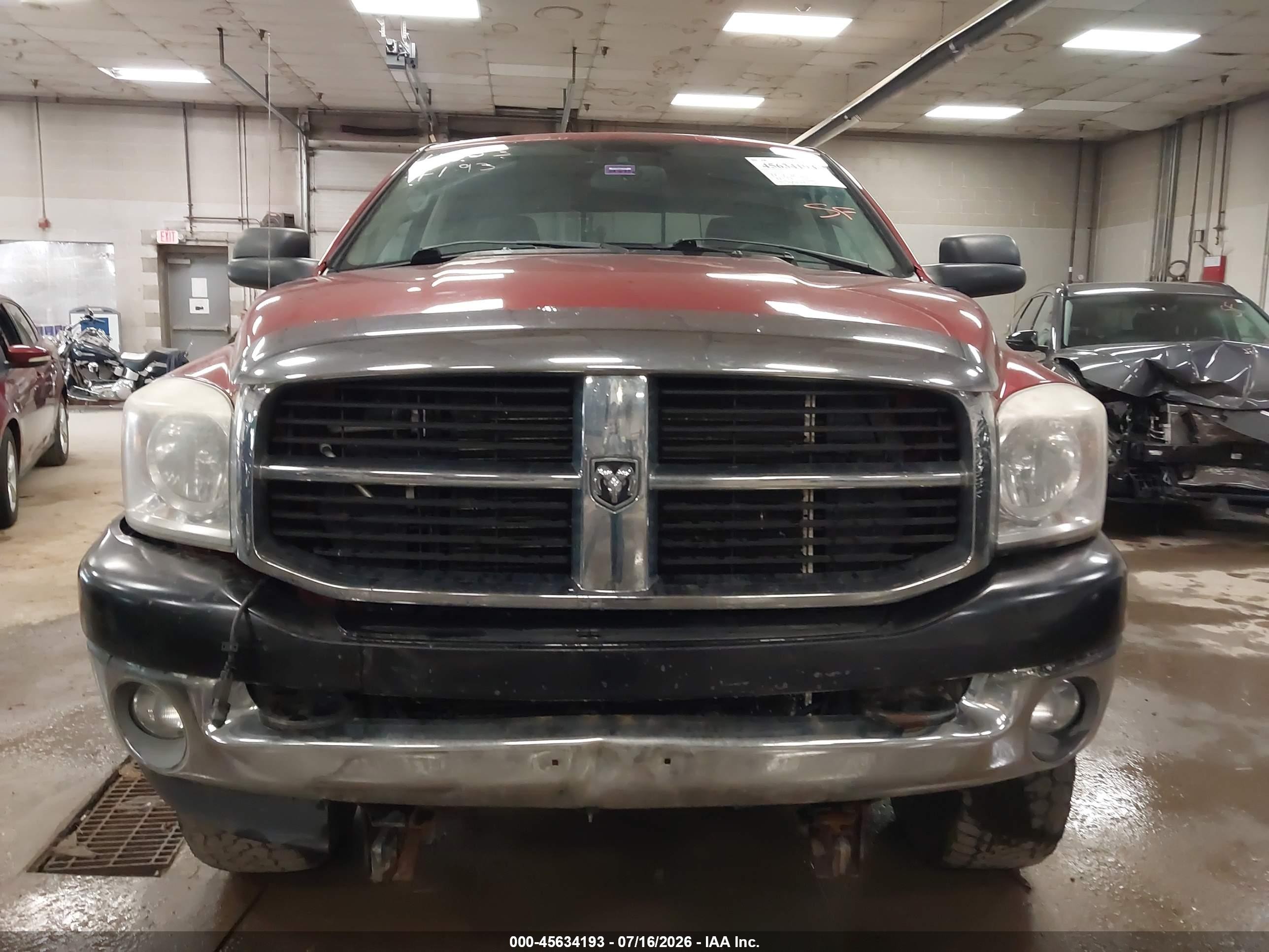 2007 Dodge Ram 2500 Slt/trx4 Off Road/sport/power Wagon Red vin: 1D7KS28A37J607094