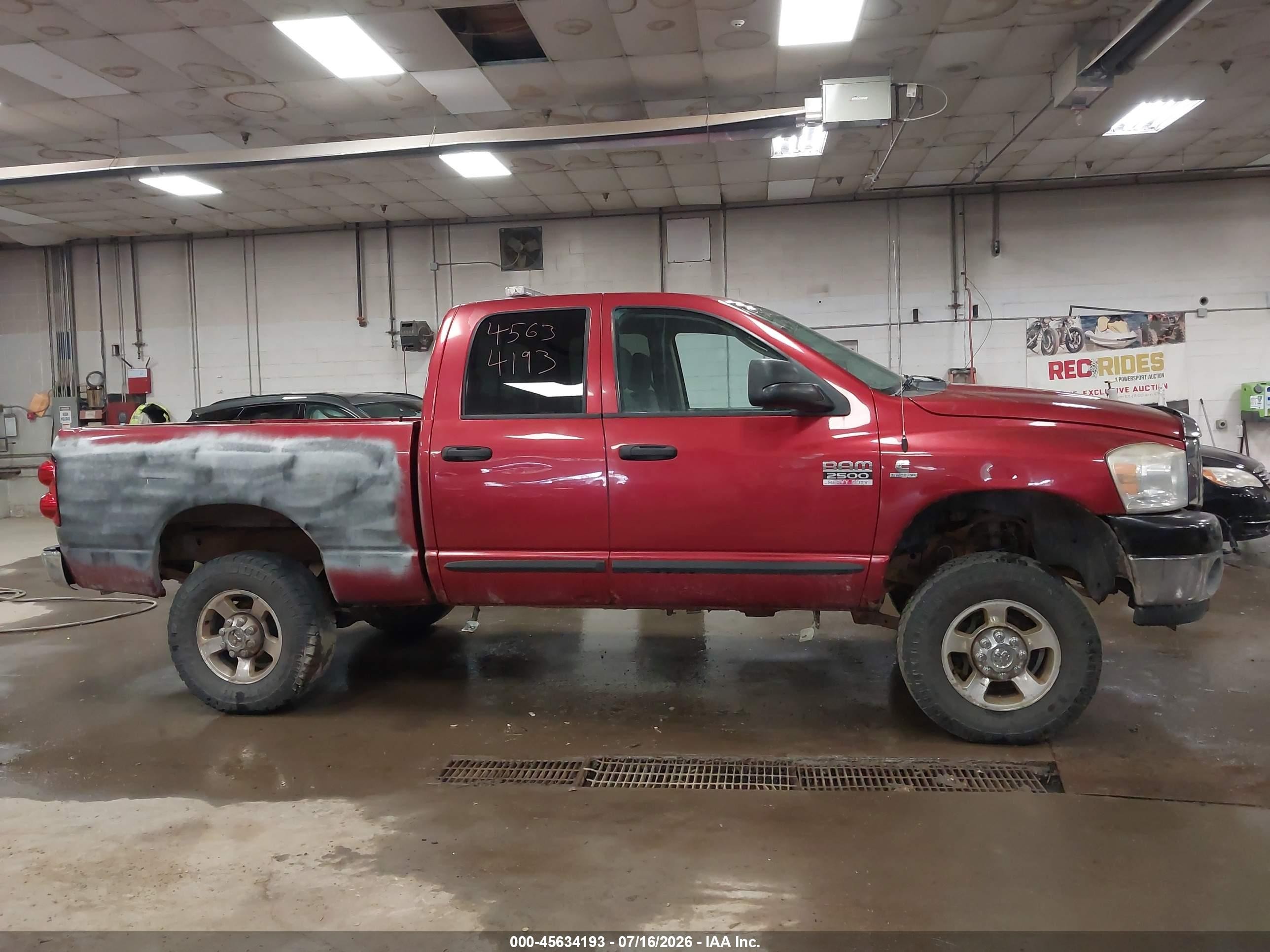2007 Dodge Ram 2500 Slt/trx4 Off Road/sport/power Wagon Red vin: 1D7KS28A37J607094
