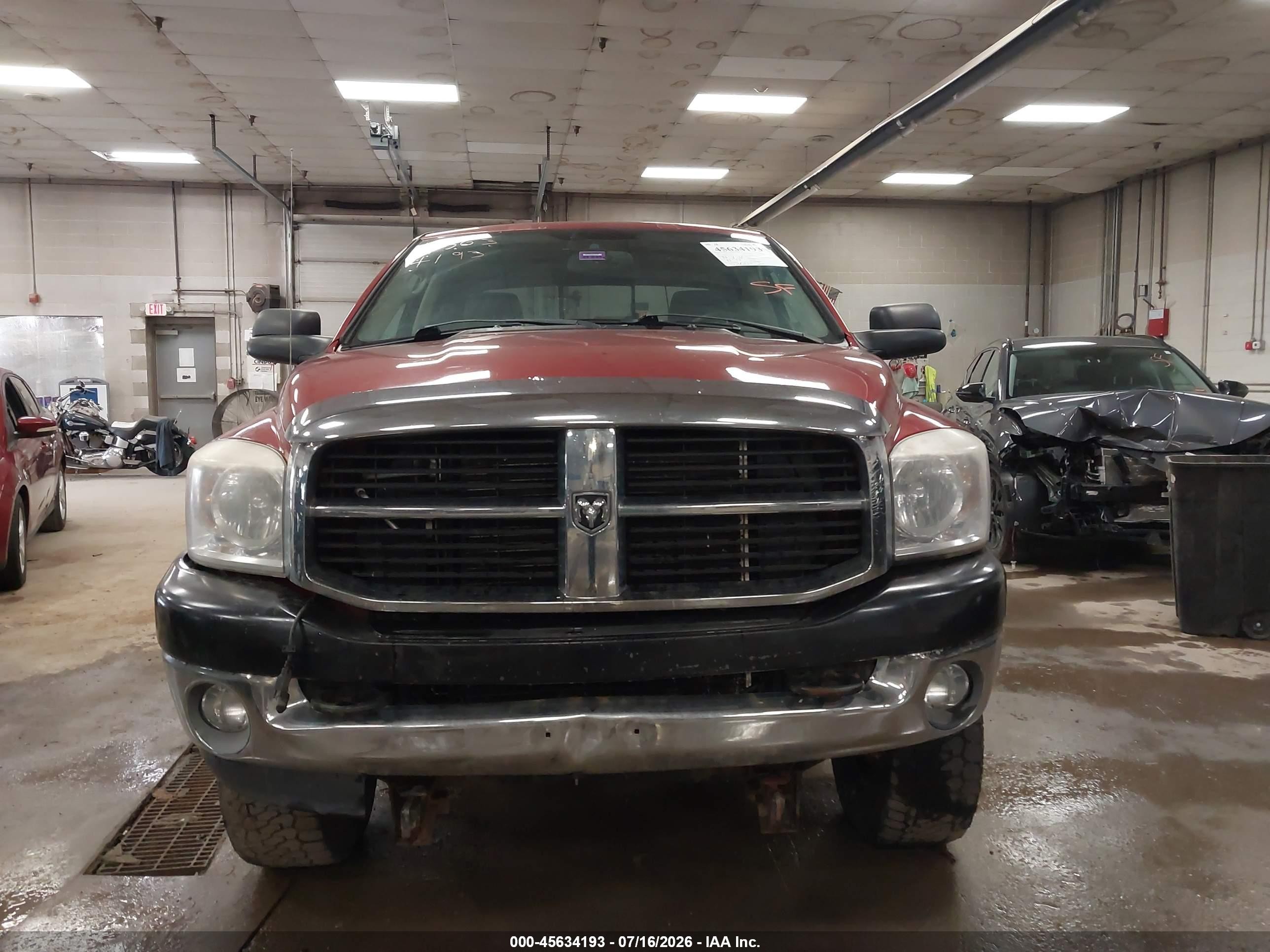 2007 Dodge Ram 2500 Slt/trx4 Off Road/sport/power Wagon Red vin: 1D7KS28A37J607094