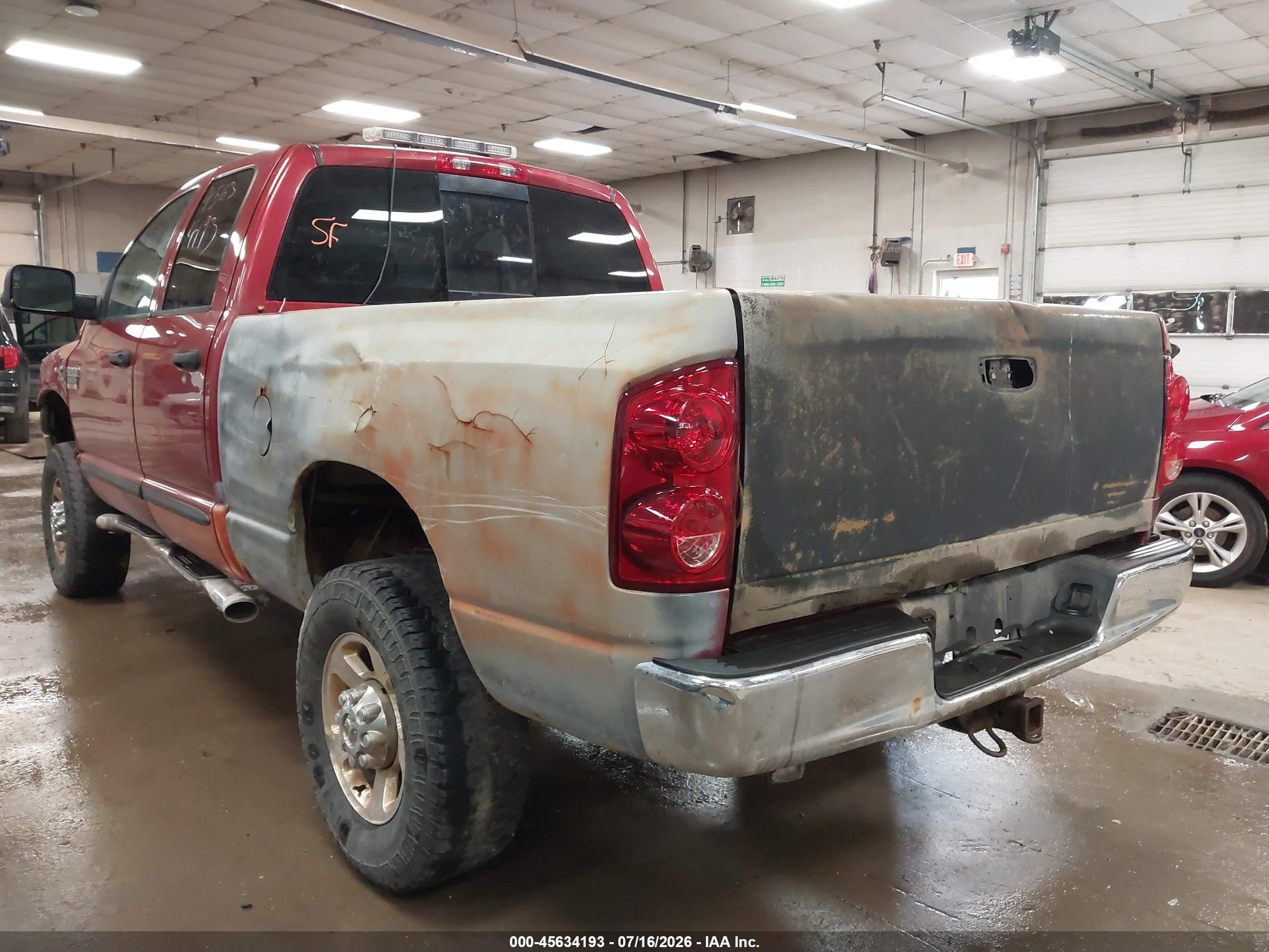2007 Dodge Ram 2500 Slt/trx4 Off Road/sport/power Wagon Red vin: 1D7KS28A37J607094