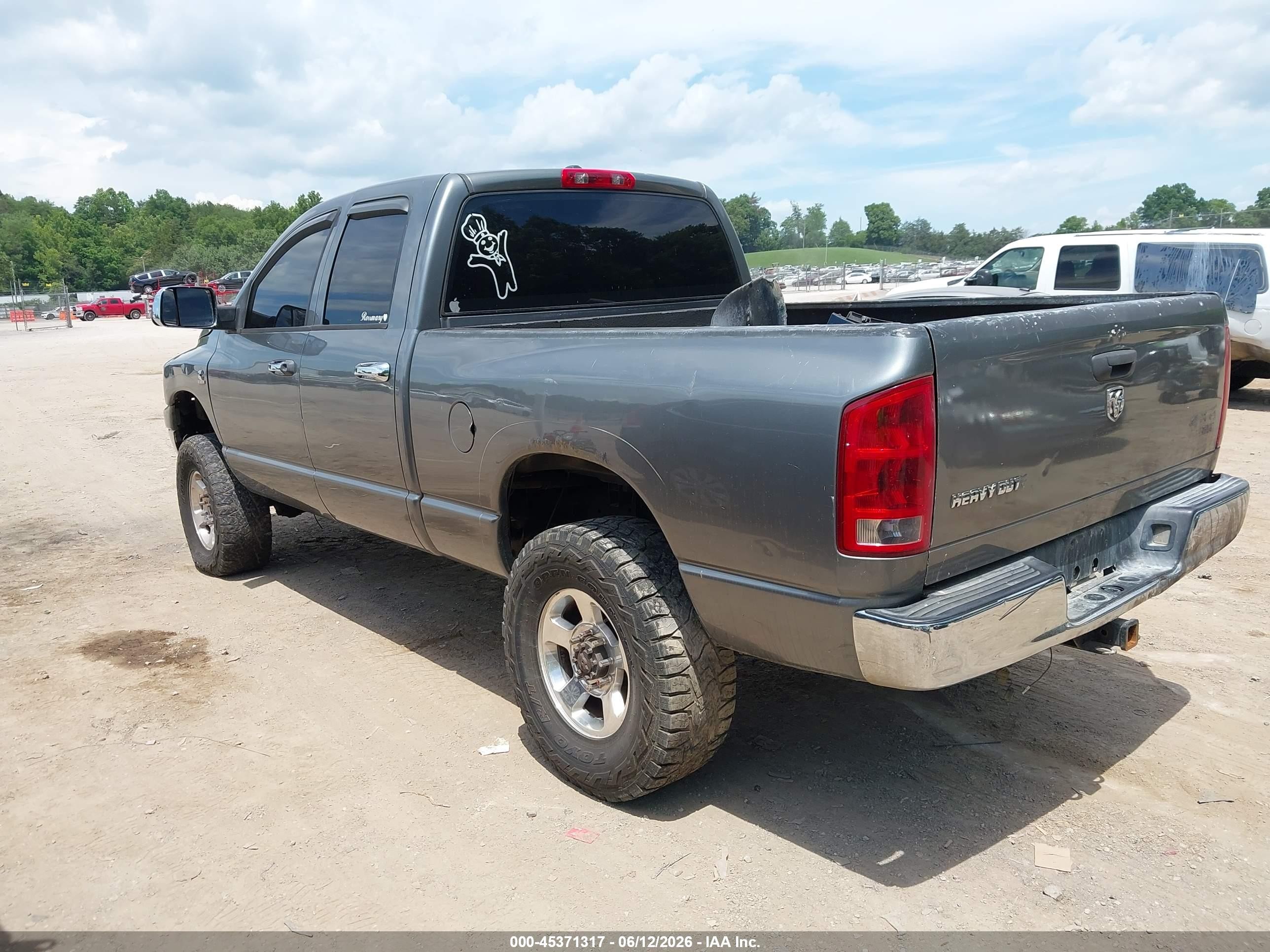 2006 Dodge Ram 2500 Slt/trx4 Off Road/sport/power Wagon Gray vin: 1D7KS28C16J134859