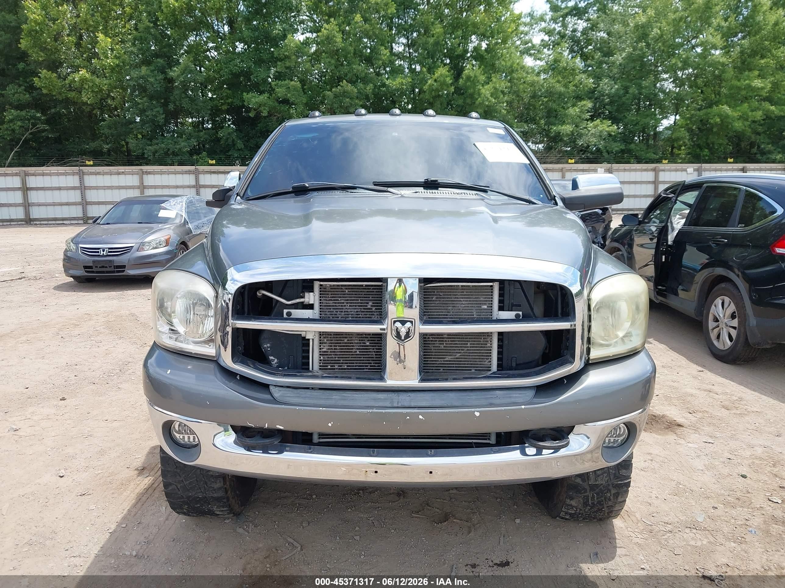 2006 Dodge Ram 2500 Slt/trx4 Off Road/sport/power Wagon Gray vin: 1D7KS28C16J134859