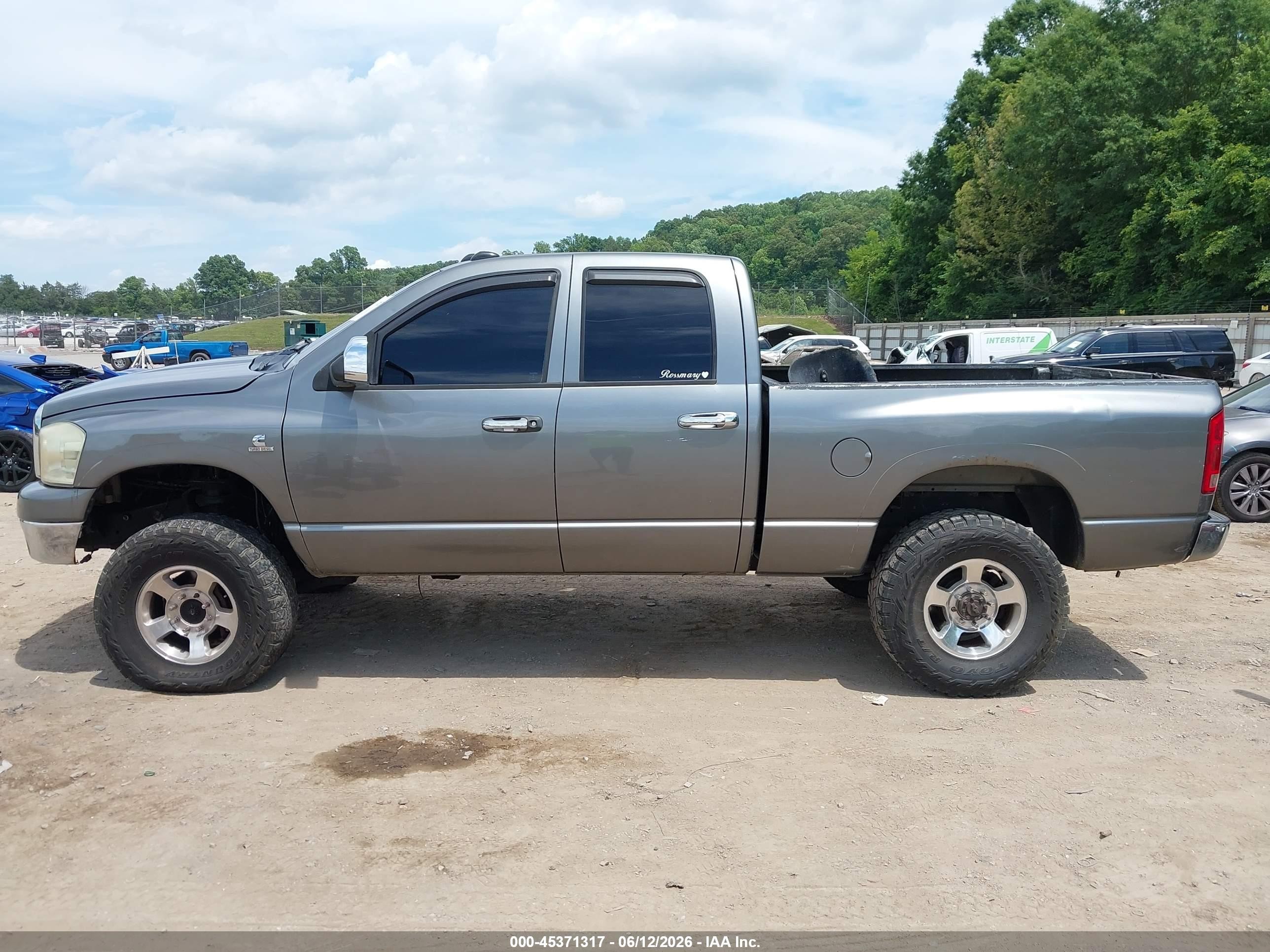 2006 Dodge Ram 2500 Slt/trx4 Off Road/sport/power Wagon Gray vin: 1D7KS28C16J134859