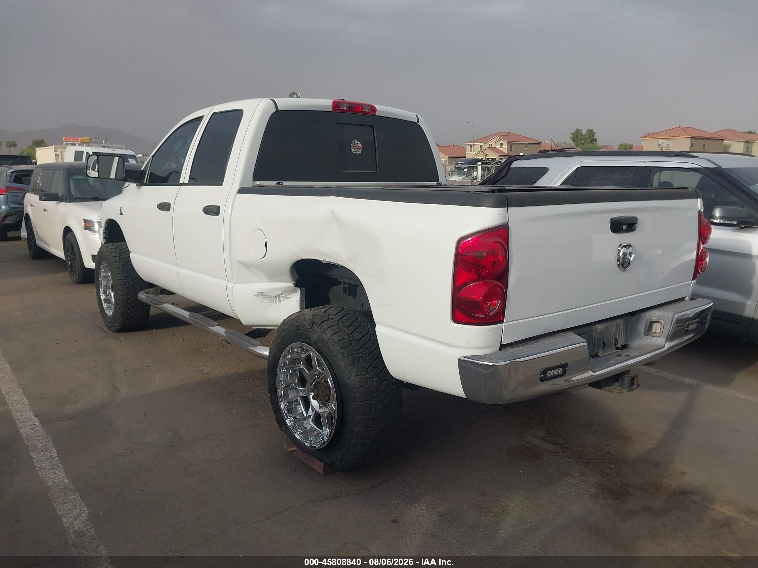 2007 Dodge Ram 2500 Slt/trx4 Off Road/sport/power Wagon White vin: 1D7KS28C17J559063