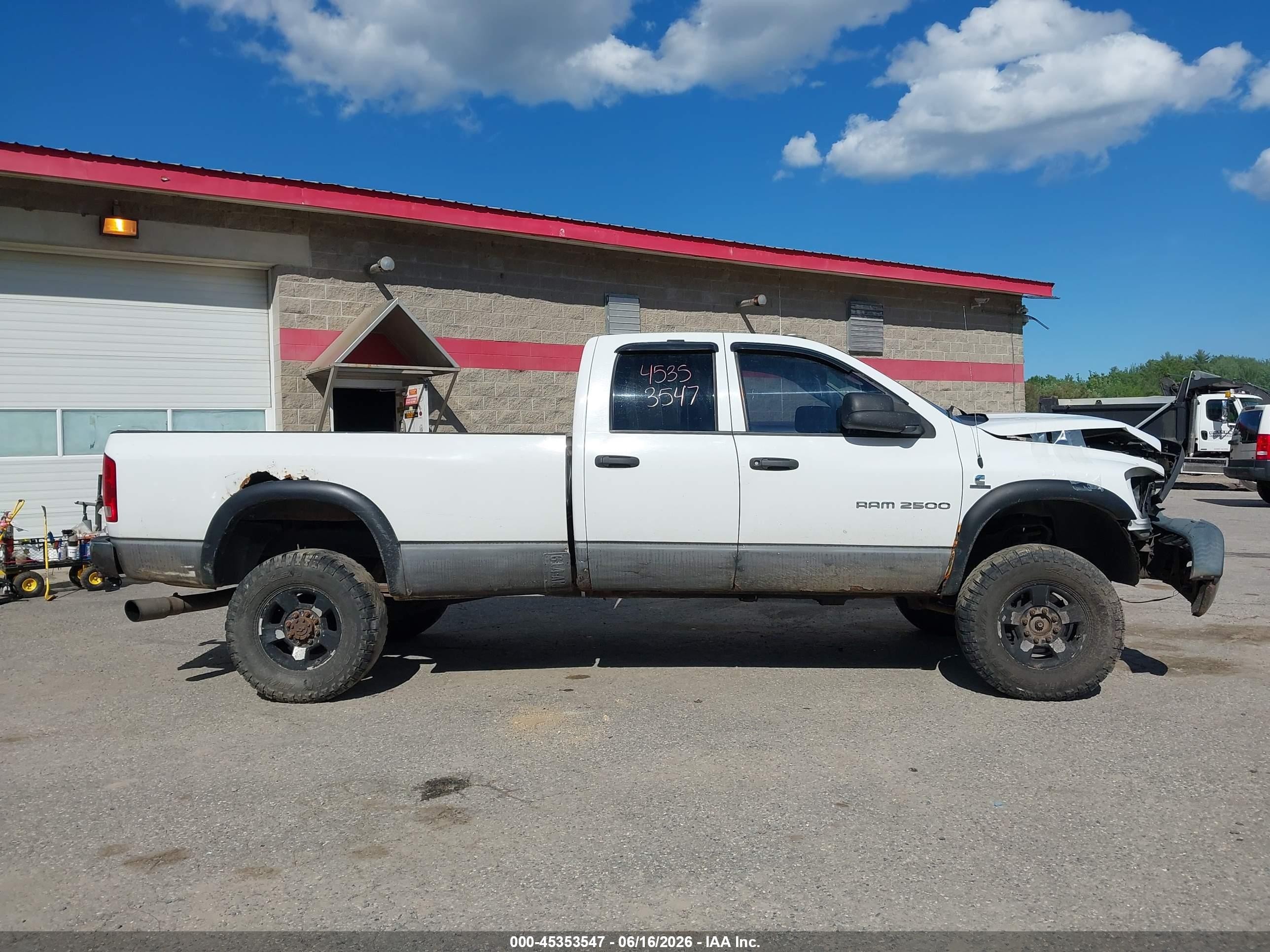 2006 Dodge Ram 2500 St White vin: 1D7KS28C46J117389