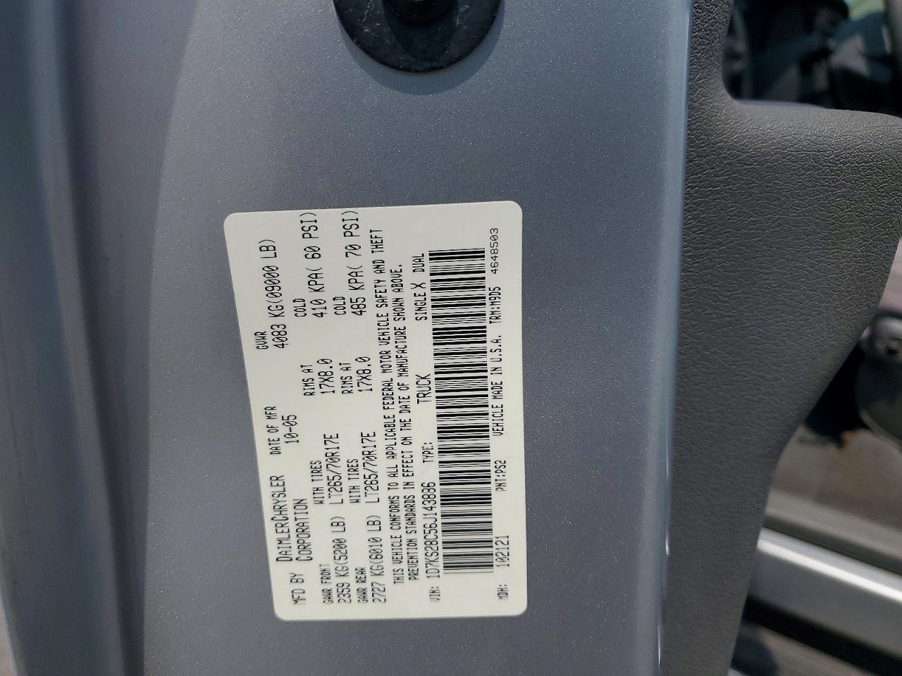 2006 Dodge Ram 2500 St Серебряный vin: 1D7KS28C56J143886