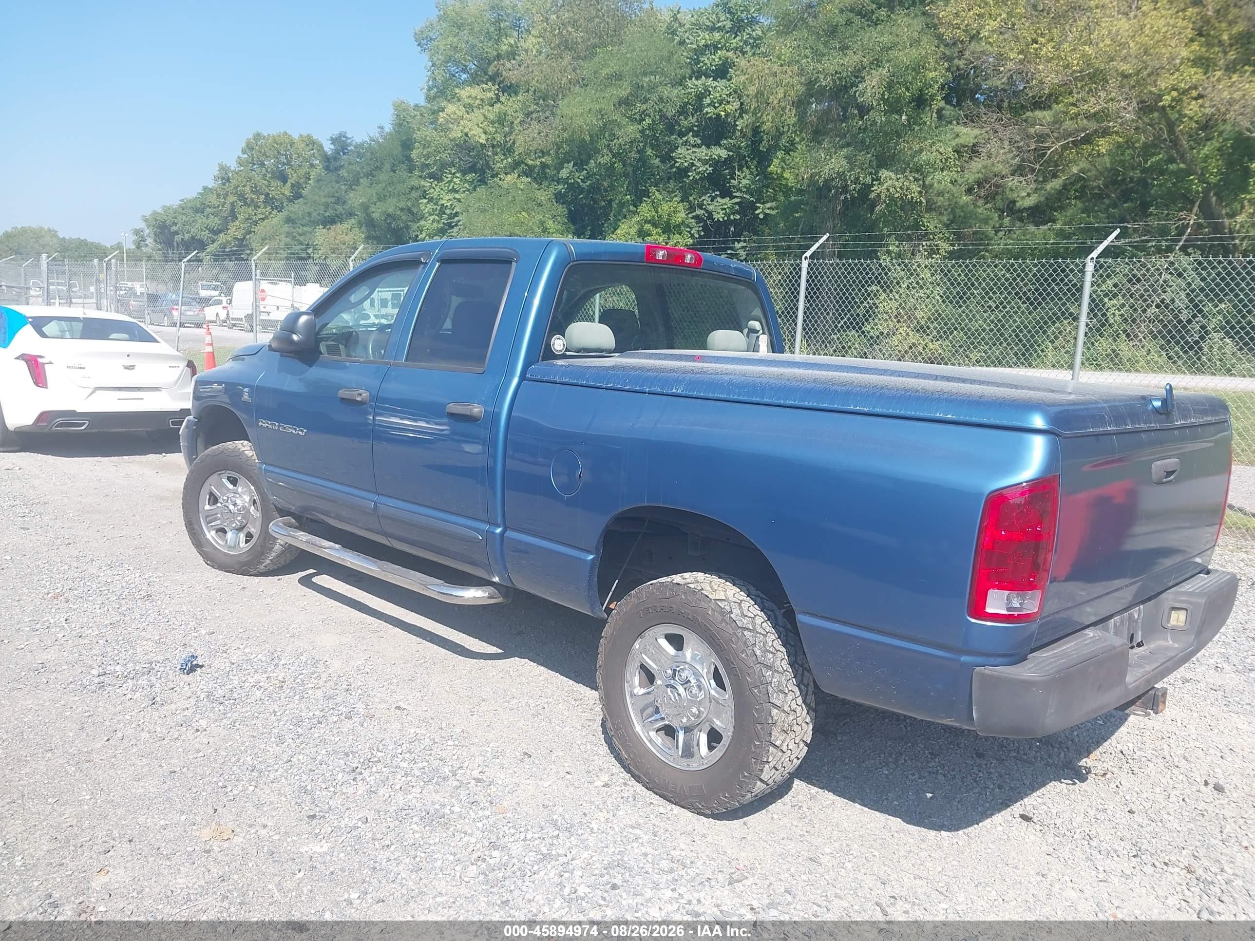 2006 Dodge Ram 2500 Slt/trx4 Off Road/sport/power Wagon Blue vin: 1D7KS28C56J241106