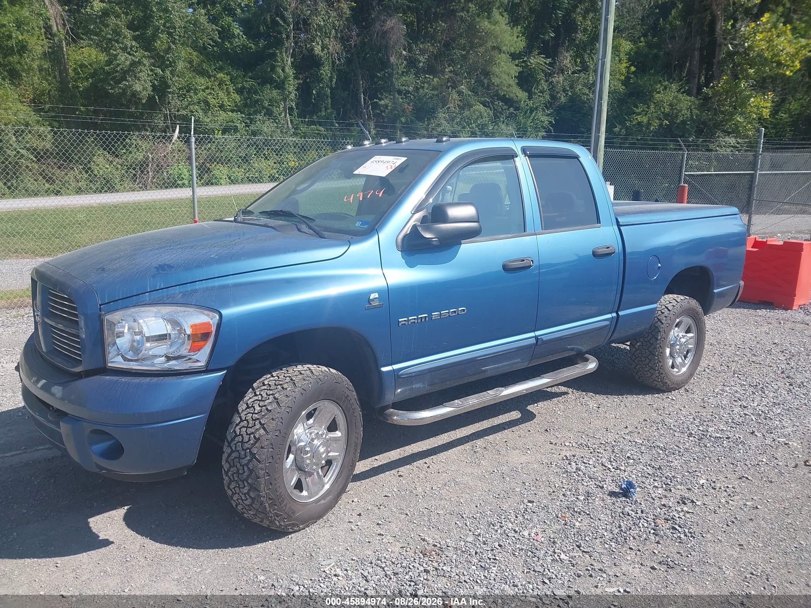 2006 Dodge Ram 2500 Slt/trx4 Off Road/sport/power Wagon Blue vin: 1D7KS28C56J241106
