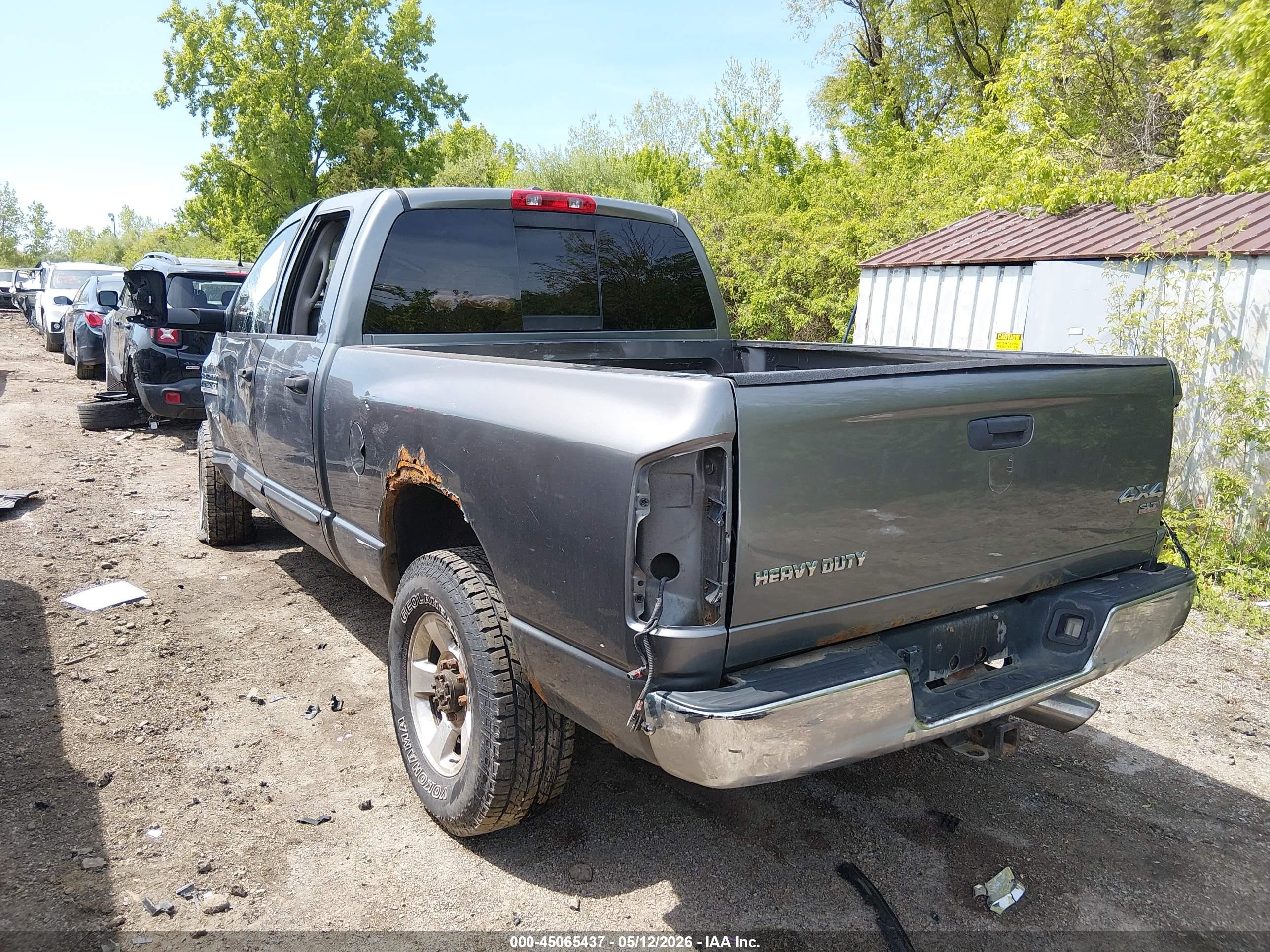 2007 Dodge Ram 2500 Slt/trx4 Off Road/sport/power Wagon Gray vin: 1D7KS28C57J526681
