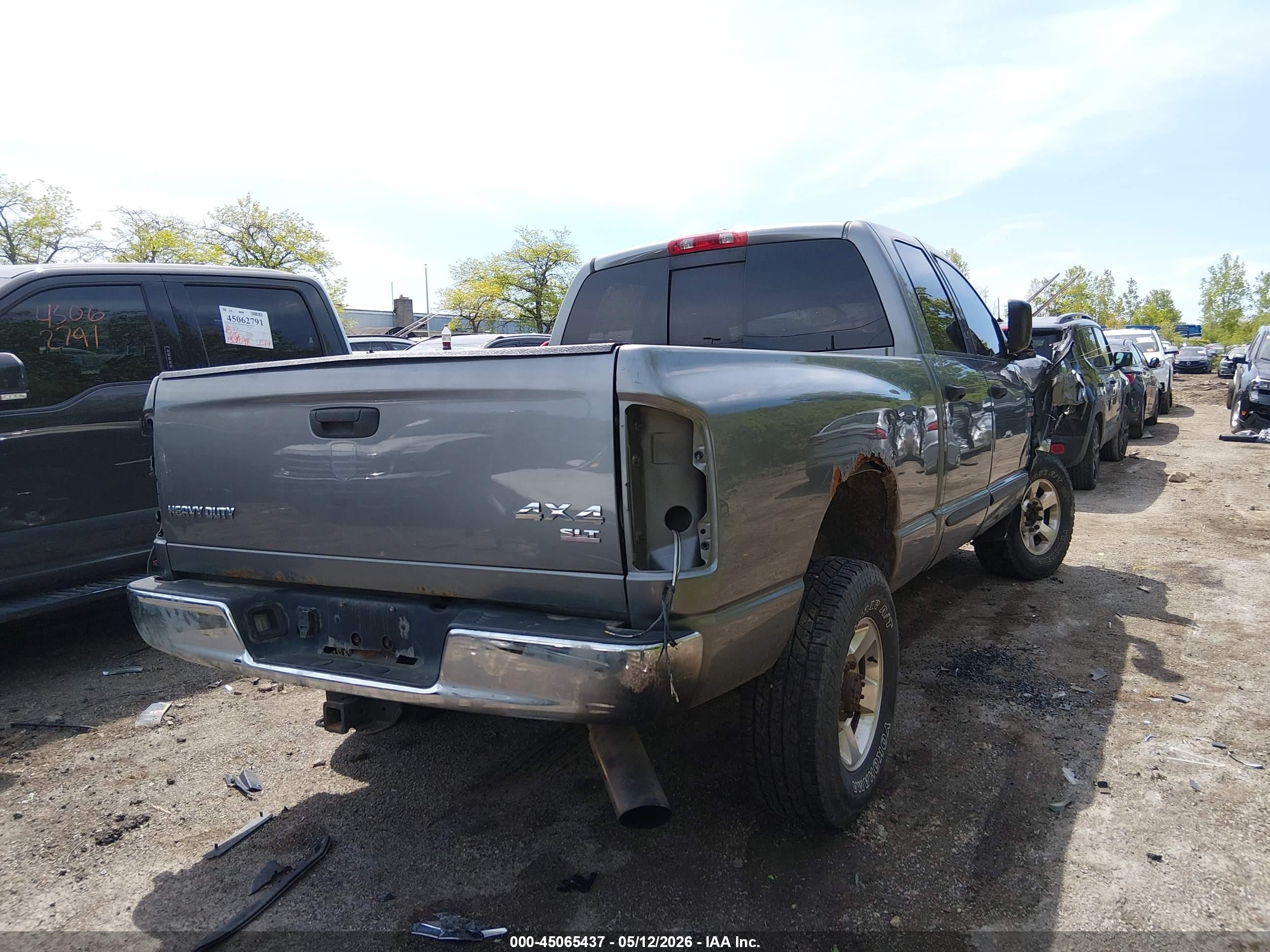 2007 Dodge Ram 2500 Slt/trx4 Off Road/sport/power Wagon Gray vin: 1D7KS28C57J526681
