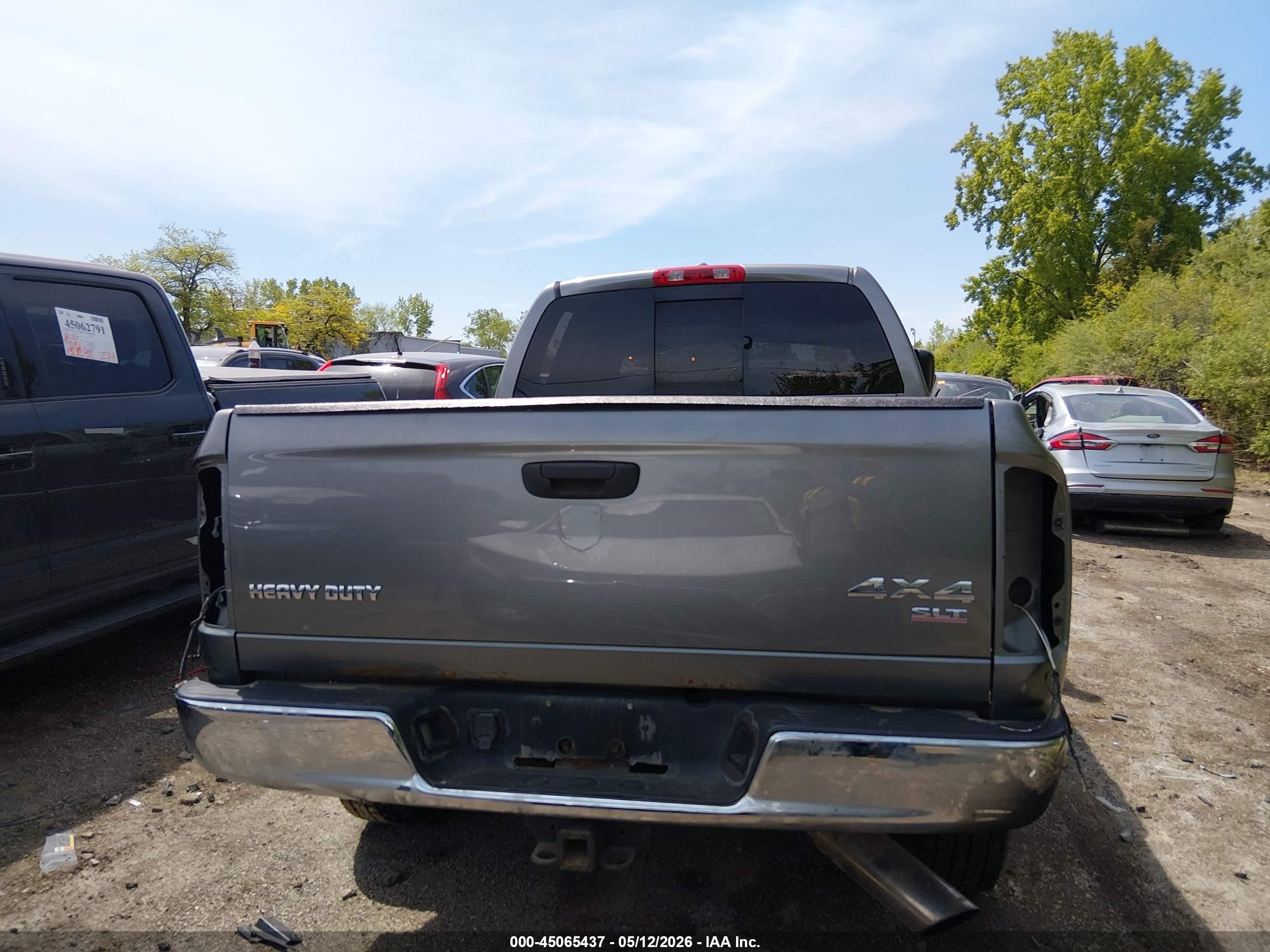 2007 Dodge Ram 2500 Slt/trx4 Off Road/sport/power Wagon Gray vin: 1D7KS28C57J526681