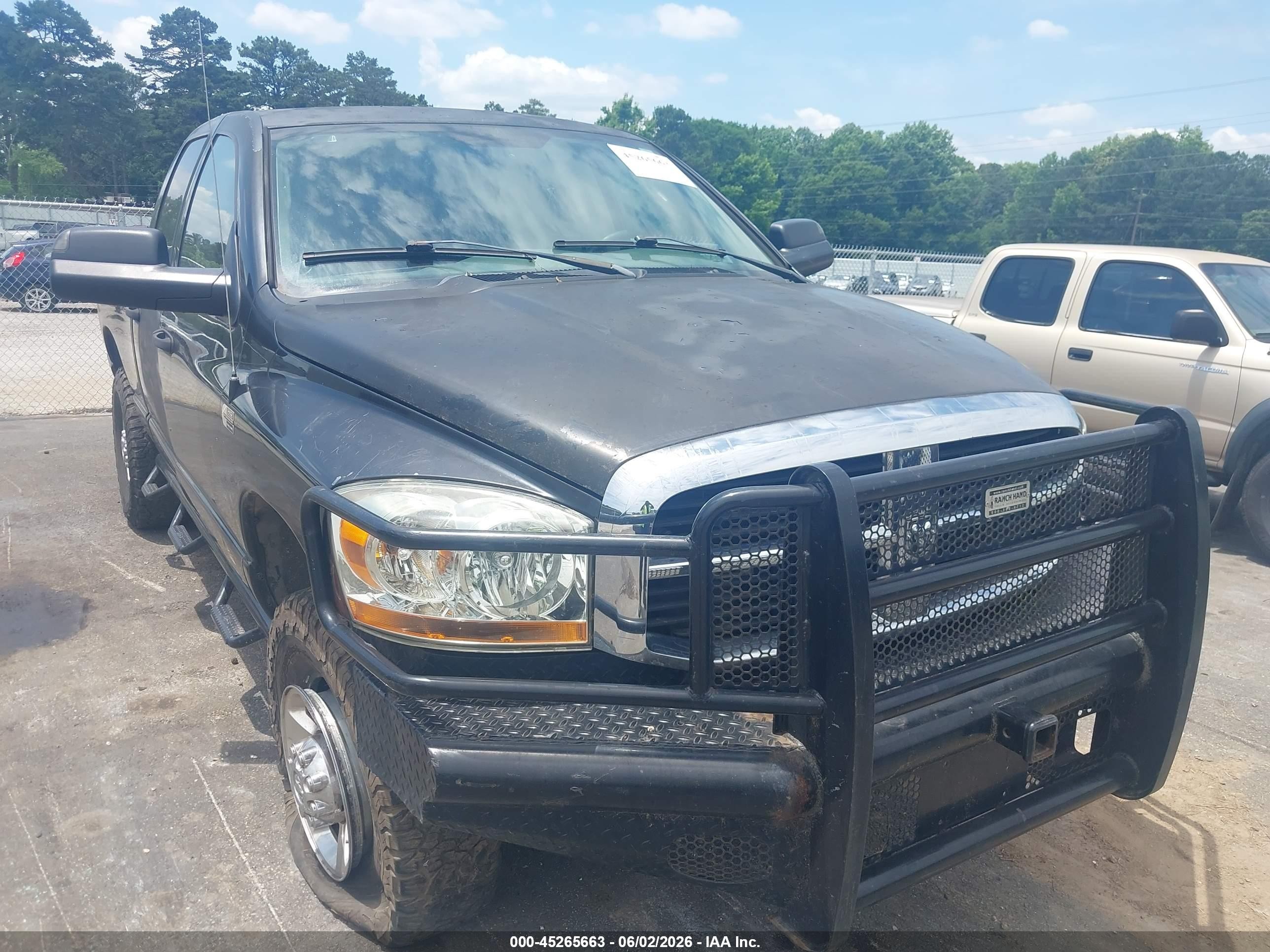 2006 Dodge Ram 2500 Slt/trx4 Off Road/sport/power Wagon Black vin: 1D7KS28C76J138897