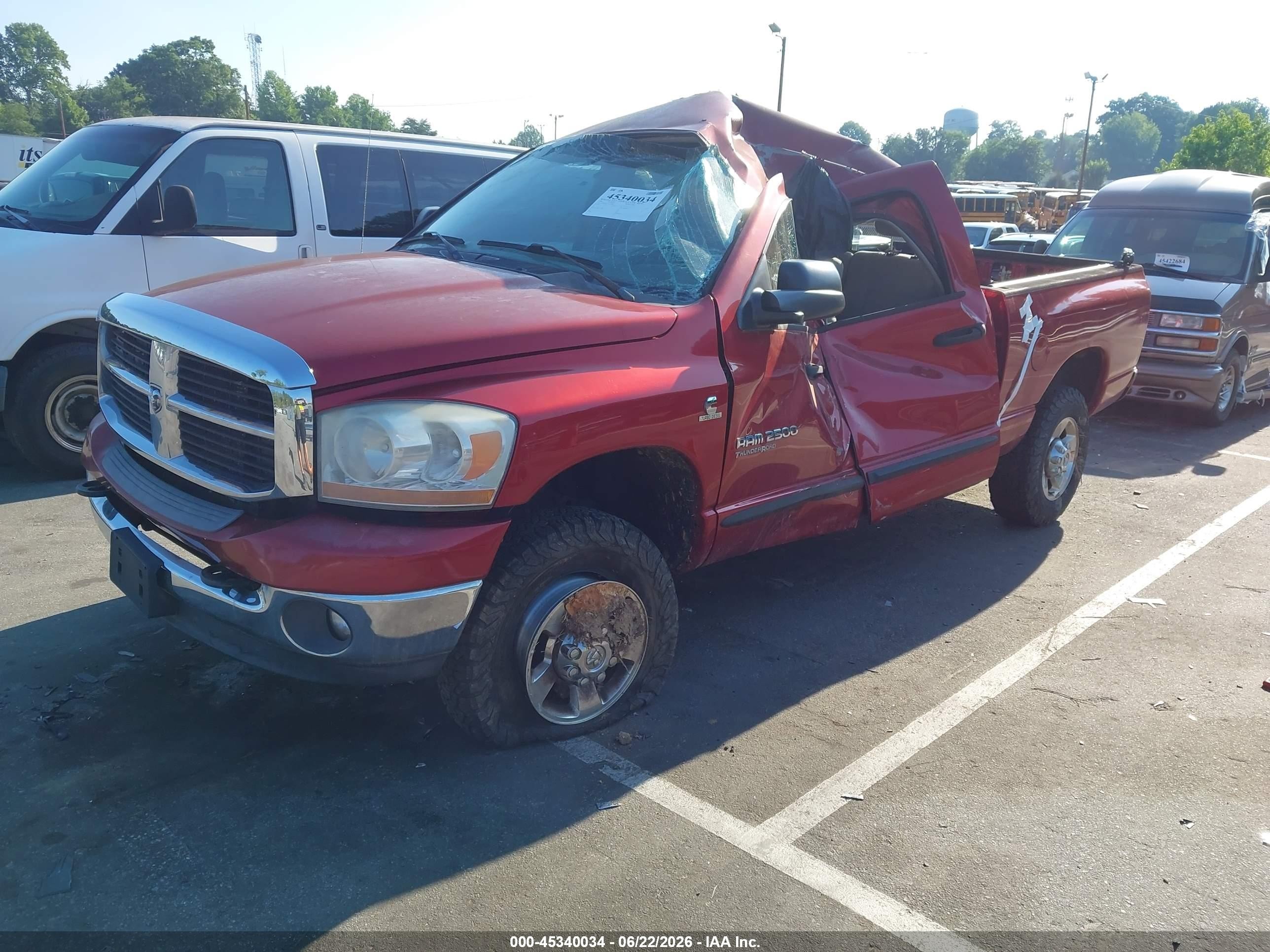 2006 Dodge Ram 2500 Slt/trx4 Off Road/sport/power Wagon Red vin: 1D7KS28C76J217468