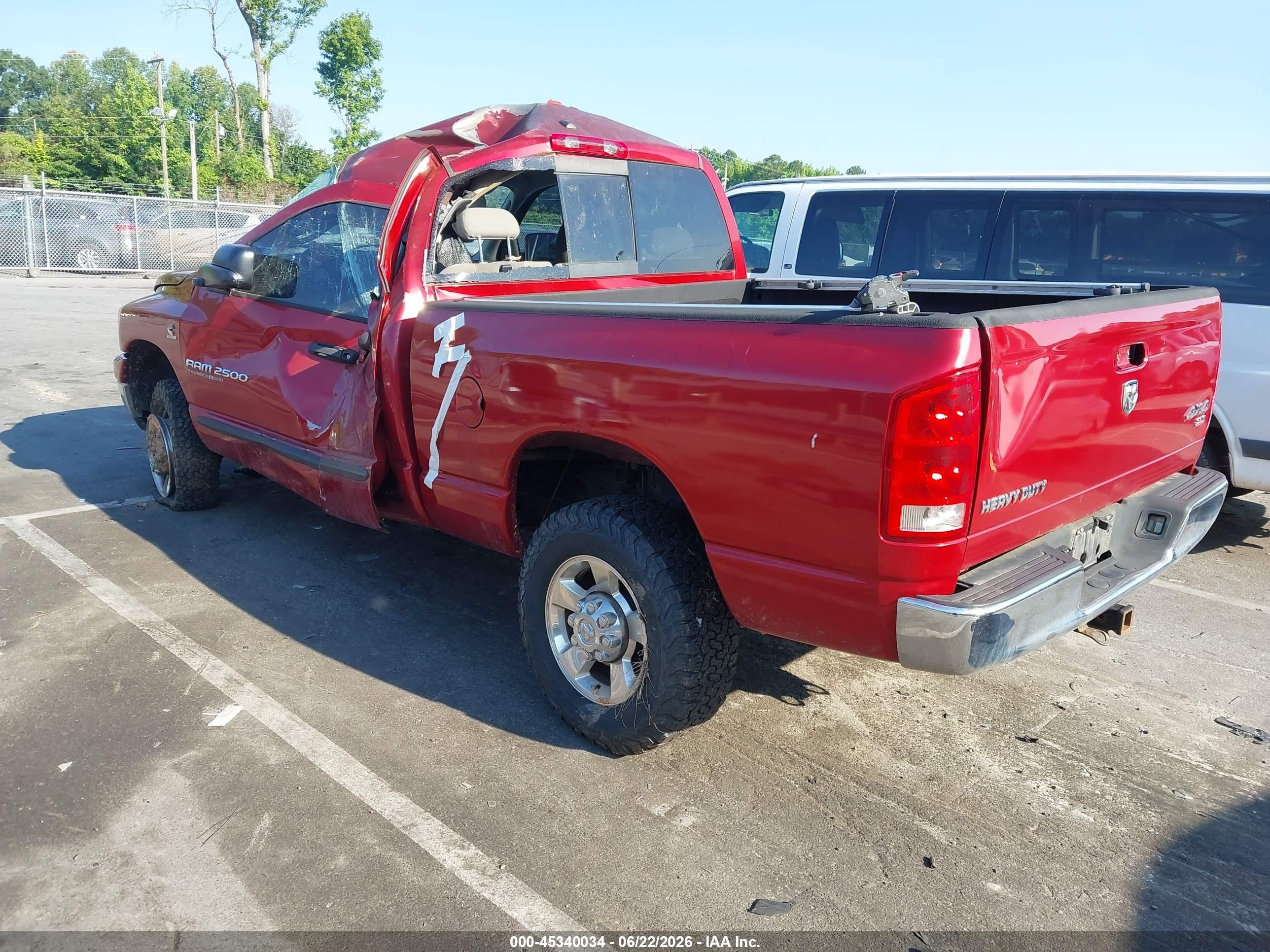 2006 Dodge Ram 2500 Slt/trx4 Off Road/sport/power Wagon Red vin: 1D7KS28C76J217468