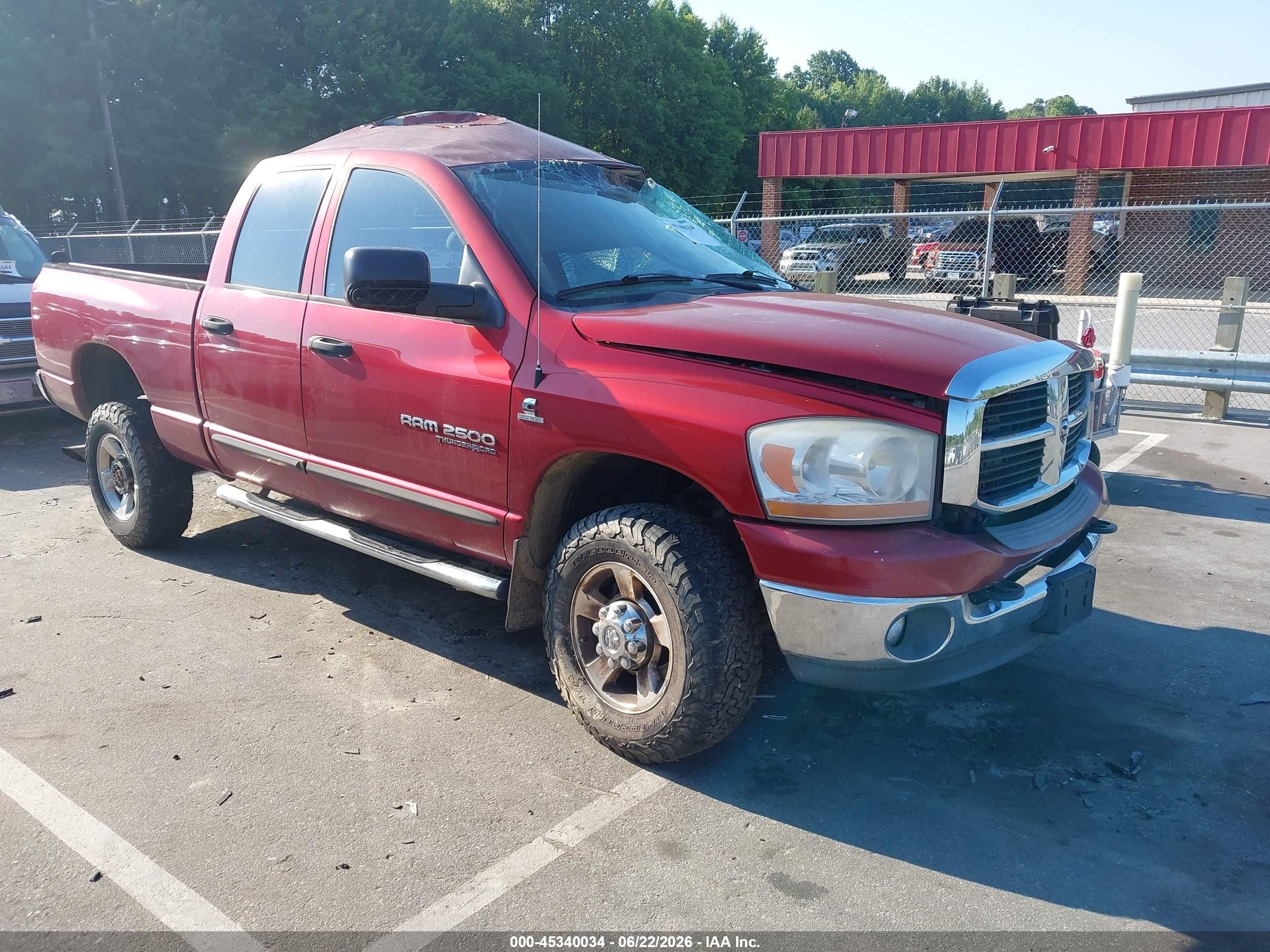 2006 Dodge Ram 2500 Slt/trx4 Off Road/sport/power Wagon Red vin: 1D7KS28C76J217468