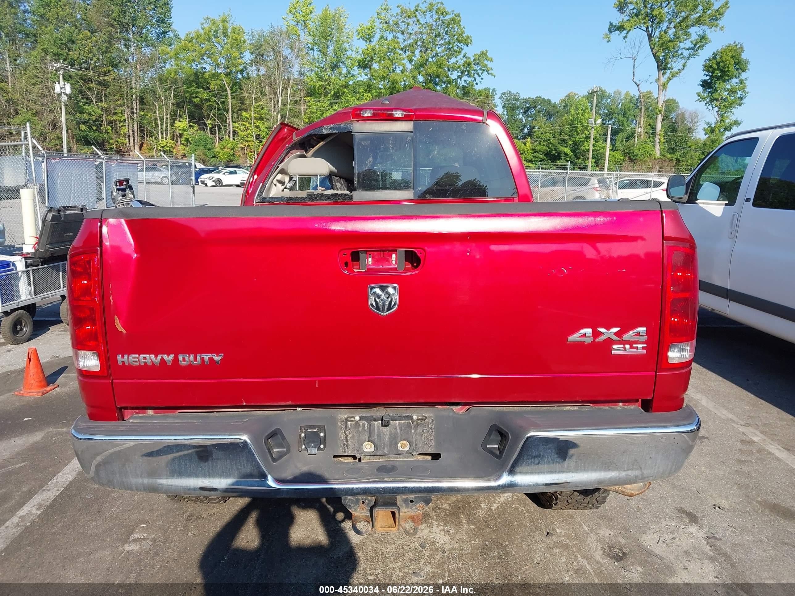 2006 Dodge Ram 2500 Slt/trx4 Off Road/sport/power Wagon Red vin: 1D7KS28C76J217468