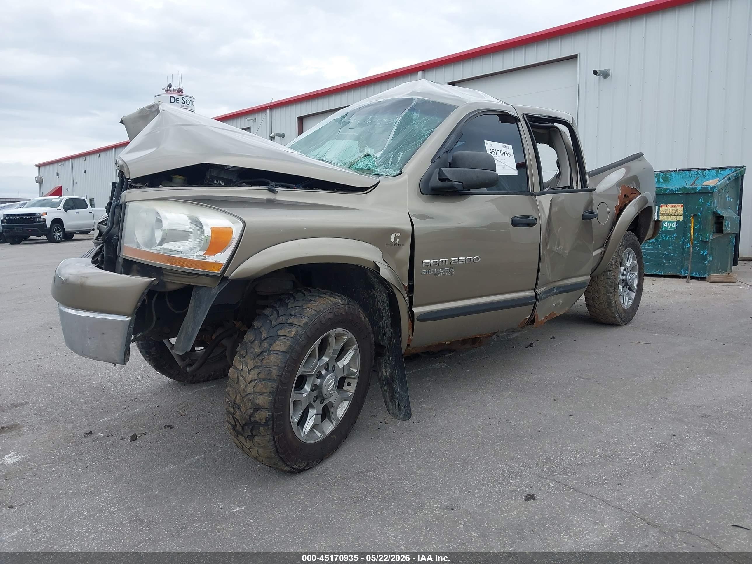 2006 Dodge Ram 2500 Slt/trx4 Off Road/sport/power Wagon Tan vin: 1D7KS28C86J164473