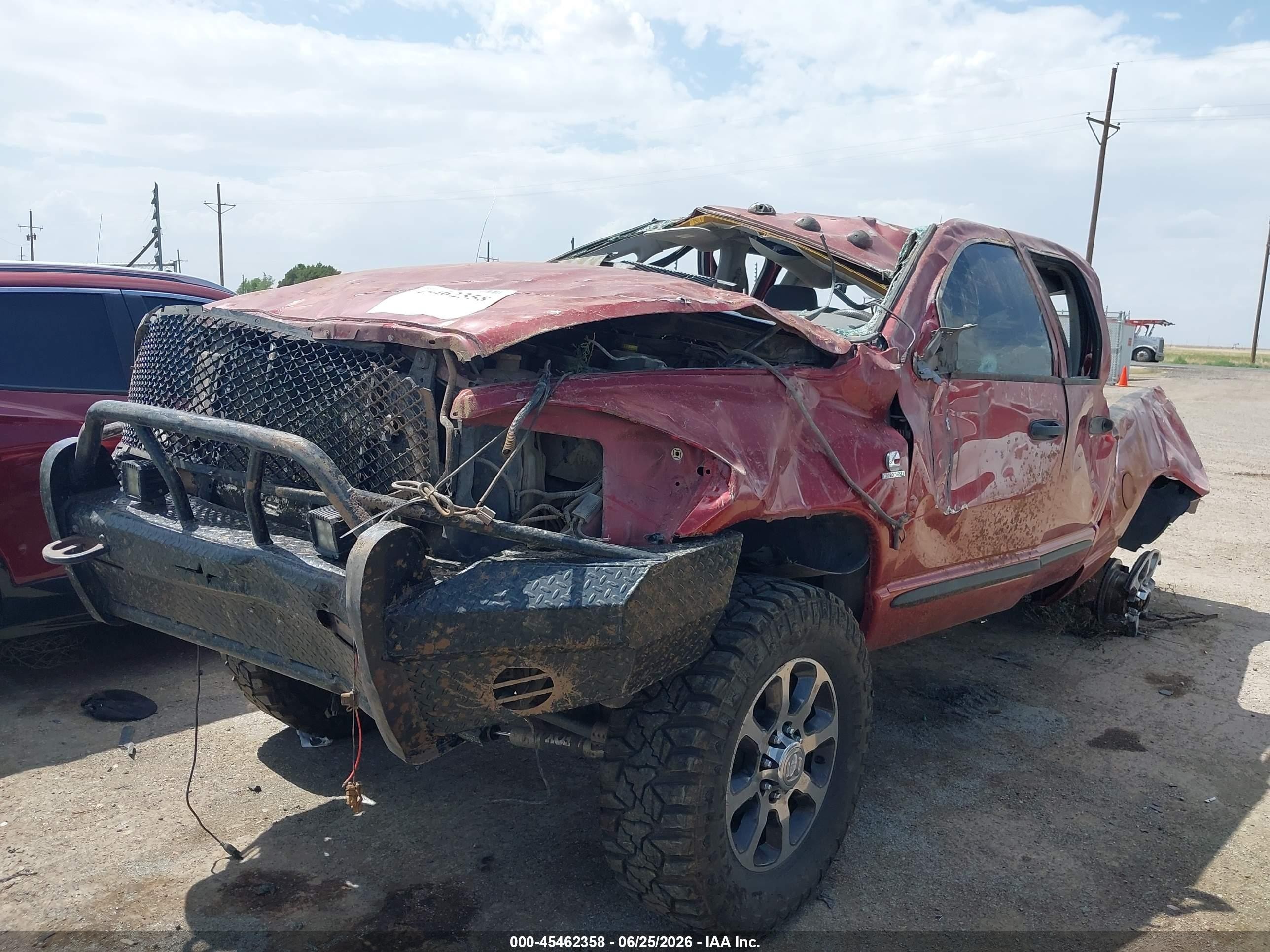 2006 Dodge Ram 2500 Slt/trx4 Off Road/sport/power Wagon Maroon vin: 1D7KS28C86J200484