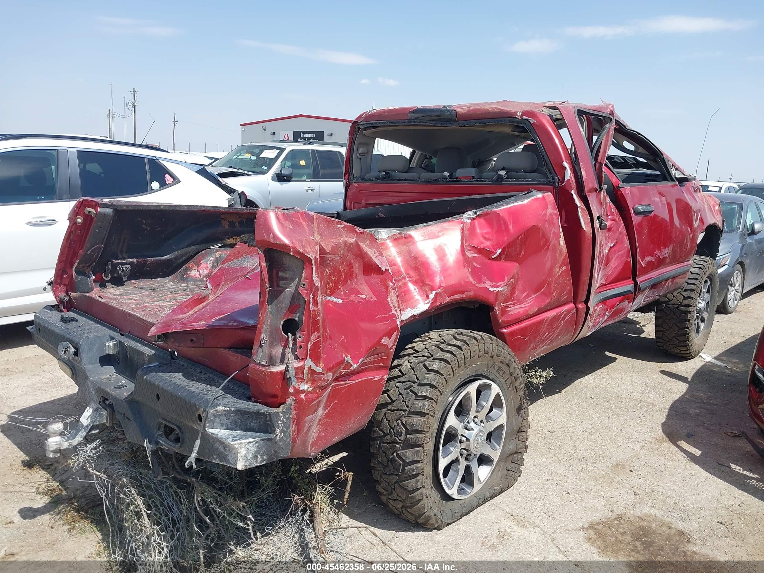 2006 Dodge Ram 2500 Slt/trx4 Off Road/sport/power Wagon Maroon vin: 1D7KS28C86J200484