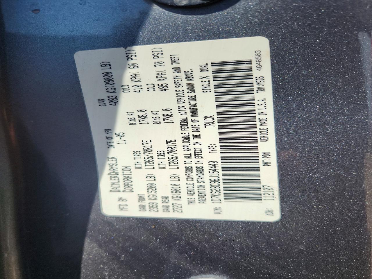 2006 Dodge Ram 2500 St Gray vin: 1D7KS28C96J154440
