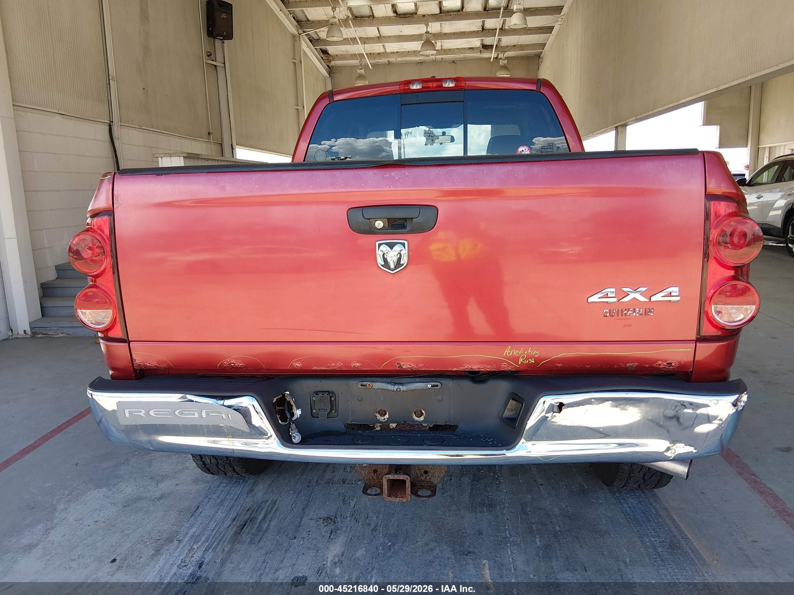 2007 Dodge Ram 2500 Slt/trx4 Off Road/sport/power Wagon Красный vin: 1D7KS28D07J595593