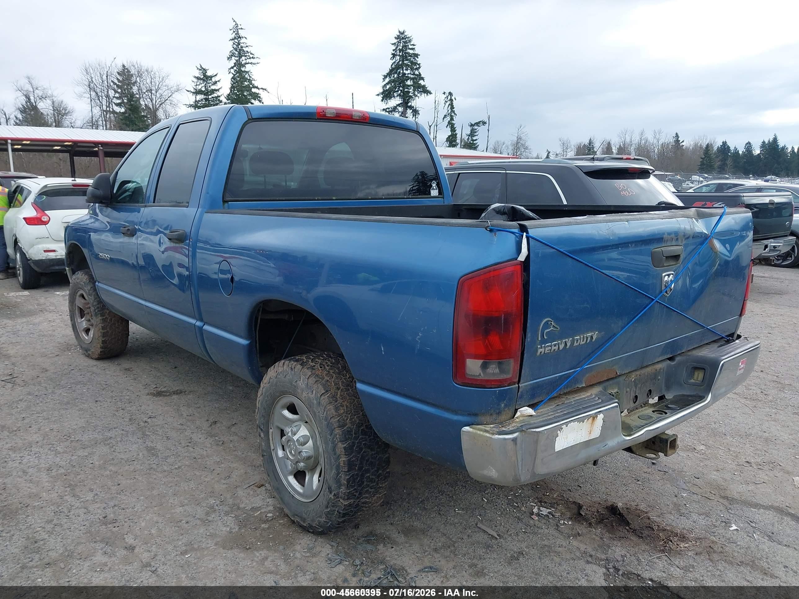 2005 Dodge Ram 2500 Slt/laramie Синий vin: 1D7KS28D55J526430