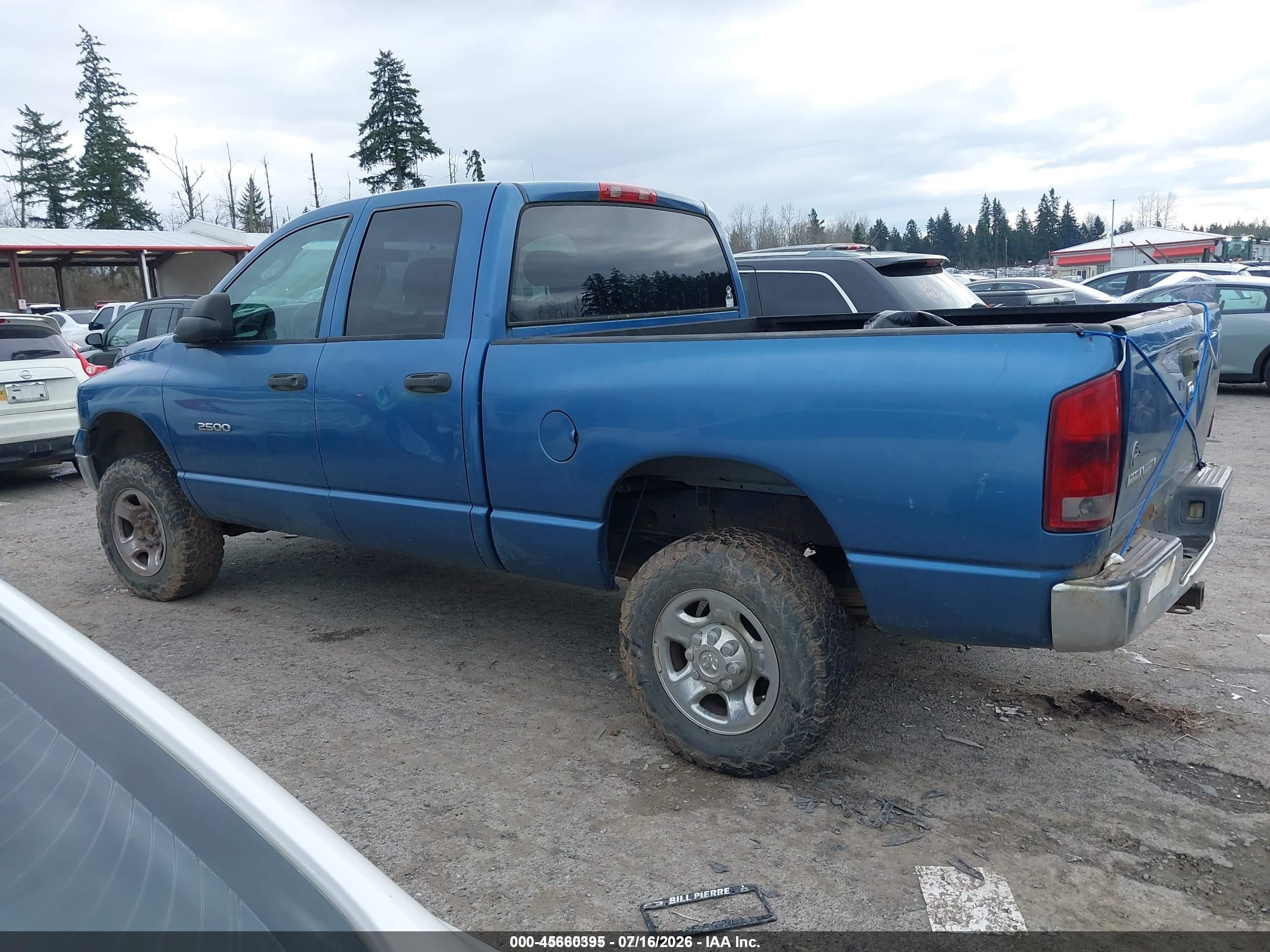 2005 Dodge Ram 2500 Slt/laramie Синий vin: 1D7KS28D55J526430