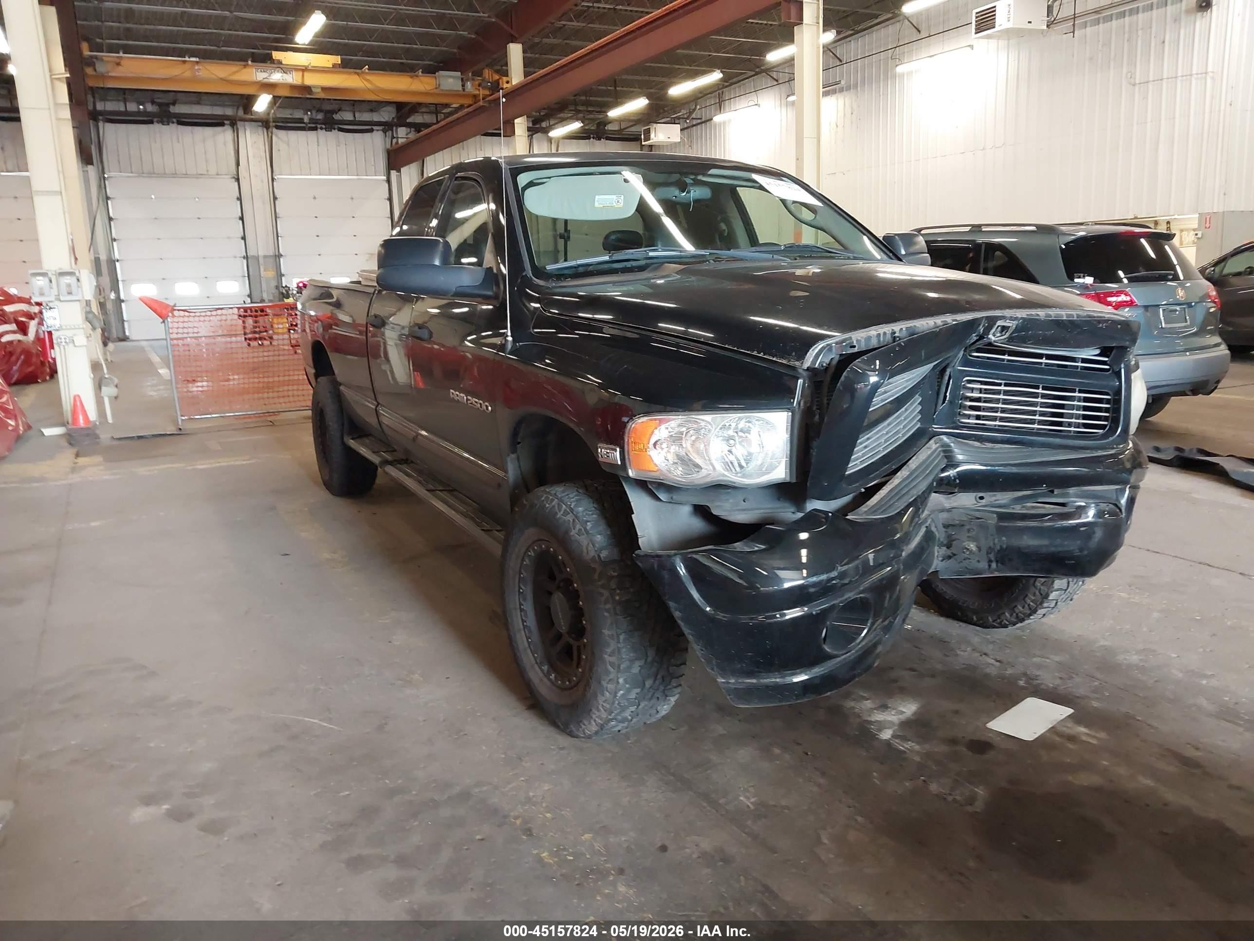 2005 Dodge Ram 2500 Slt/laramie Black vin: 1D7KS28D55J584747