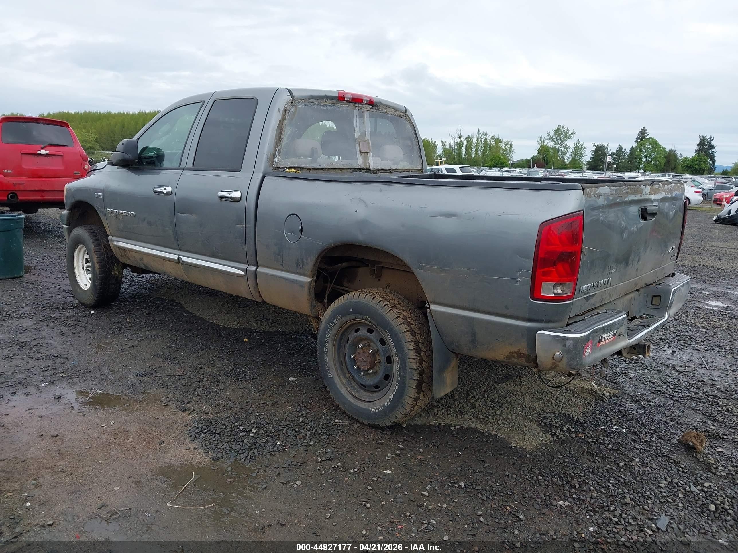 2006 Dodge Ram 2500 Slt/trx4 Off Road/sport/power Wagon Gray vin: 1D7KS28D76J222081