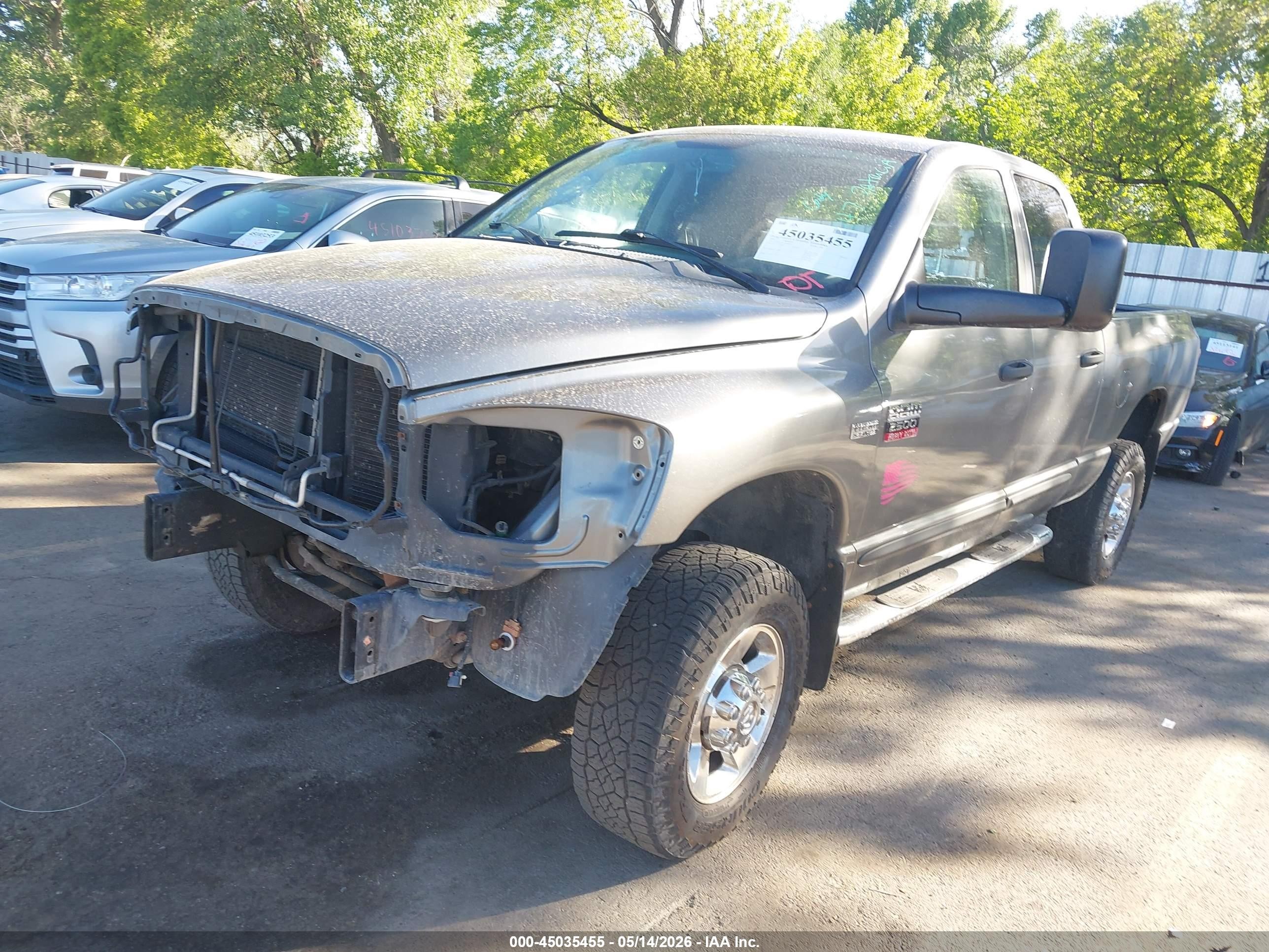 2007 Dodge Ram 2500 Slt/trx4 Off Road/sport/power Wagon Gray vin: 1D7KS28D77J504531